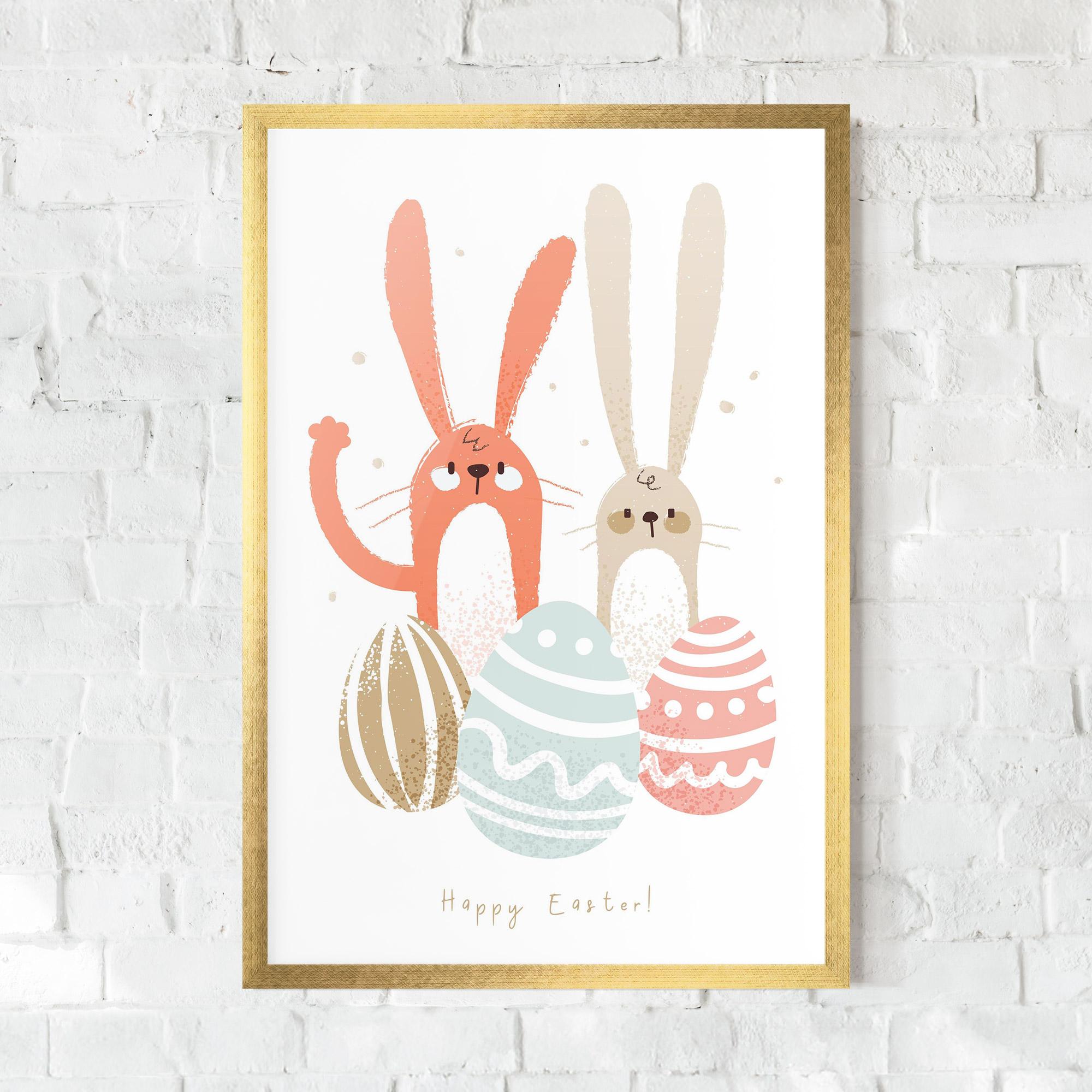 Plakat w Ramie Happy Easter mockup 0