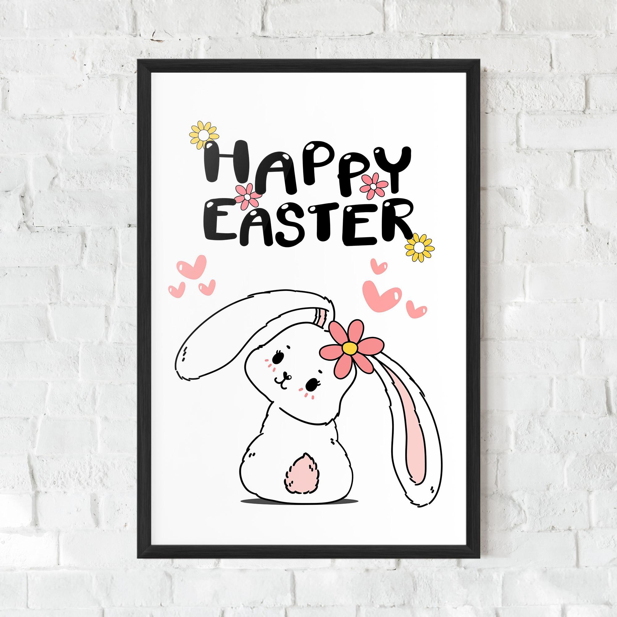 Plakat w Ramie Cute Spring Bunny mockup 0