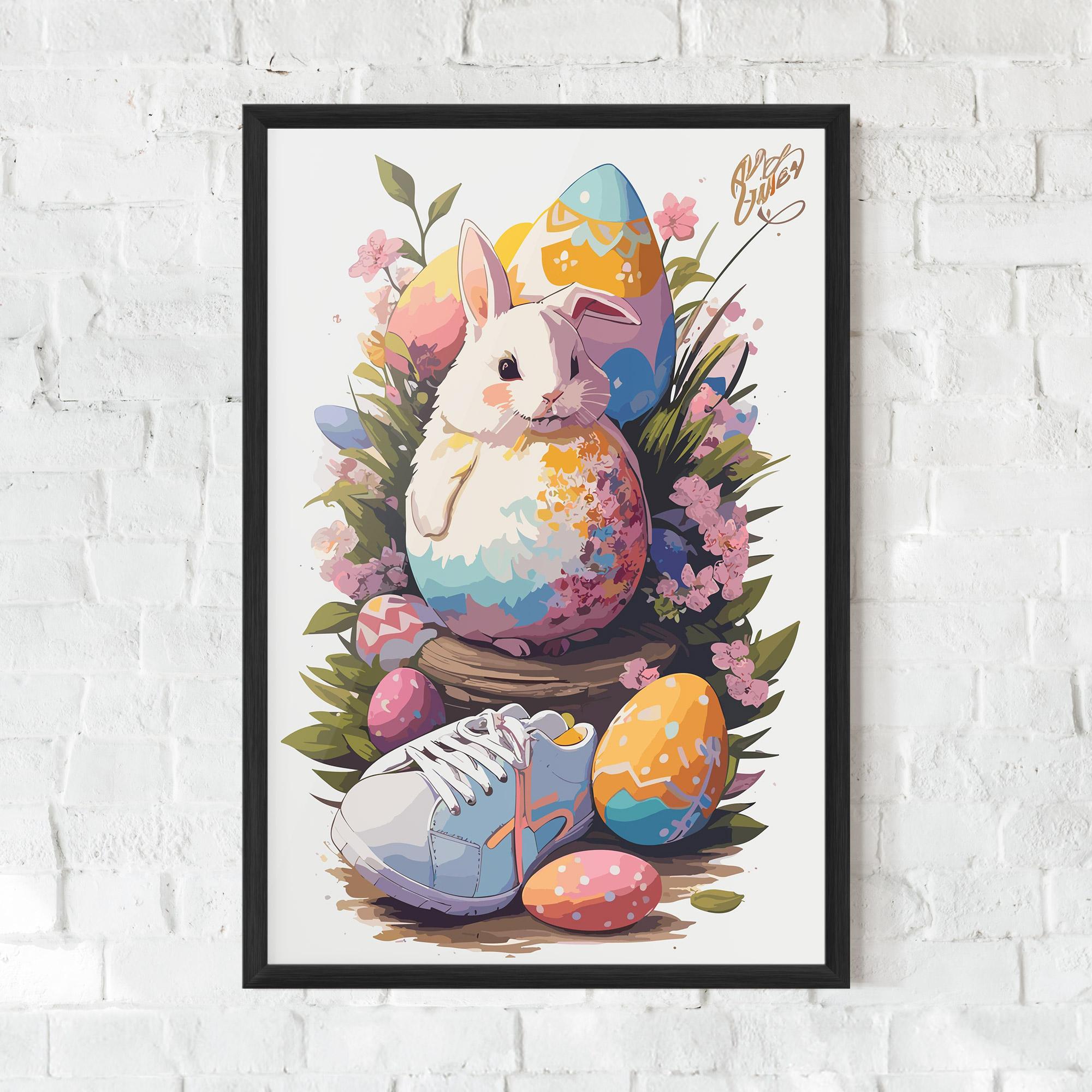 Plakat w Ramie Fatt Cute Bunny mockup 0