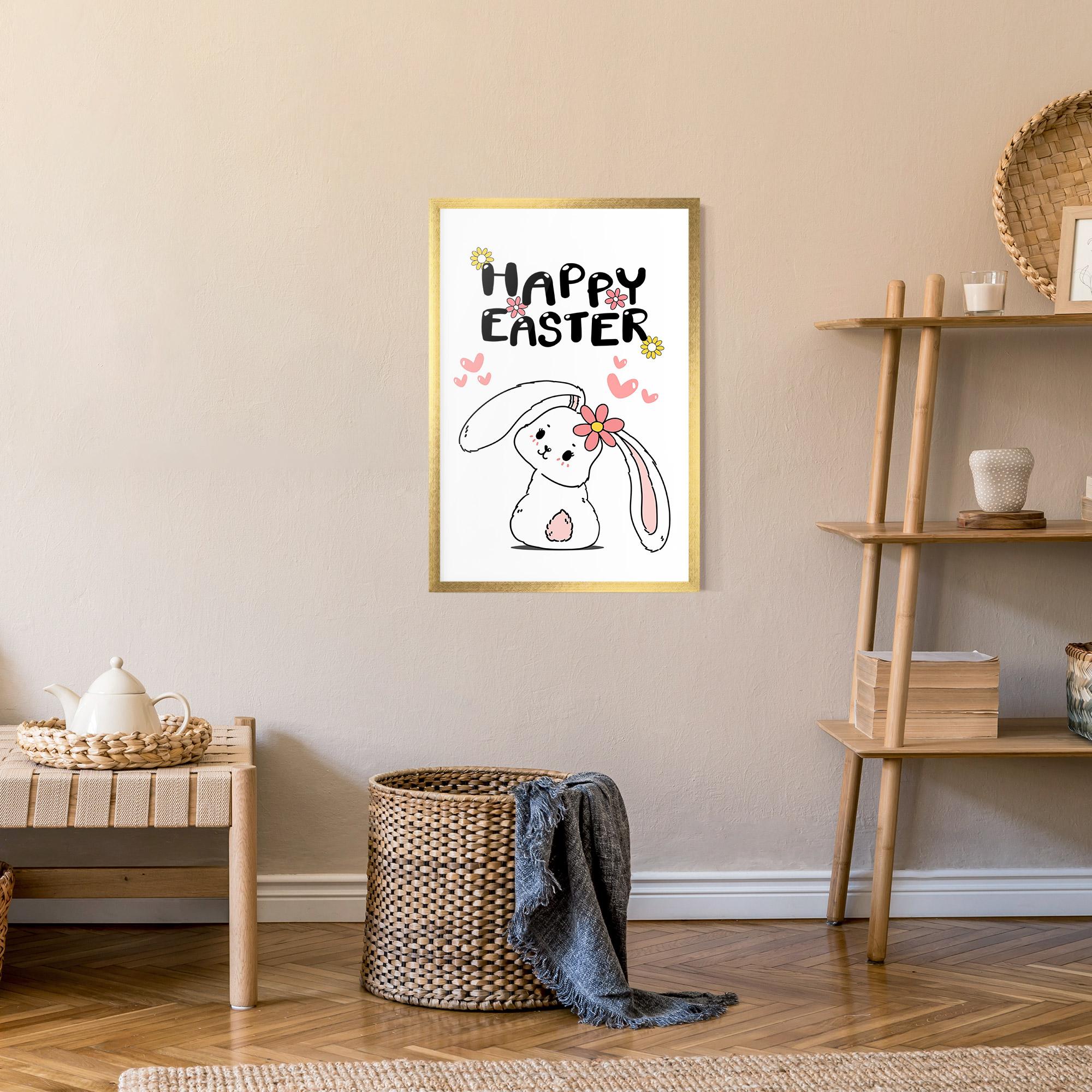 Plakat w Ramie Cute Spring Bunny mockup 9