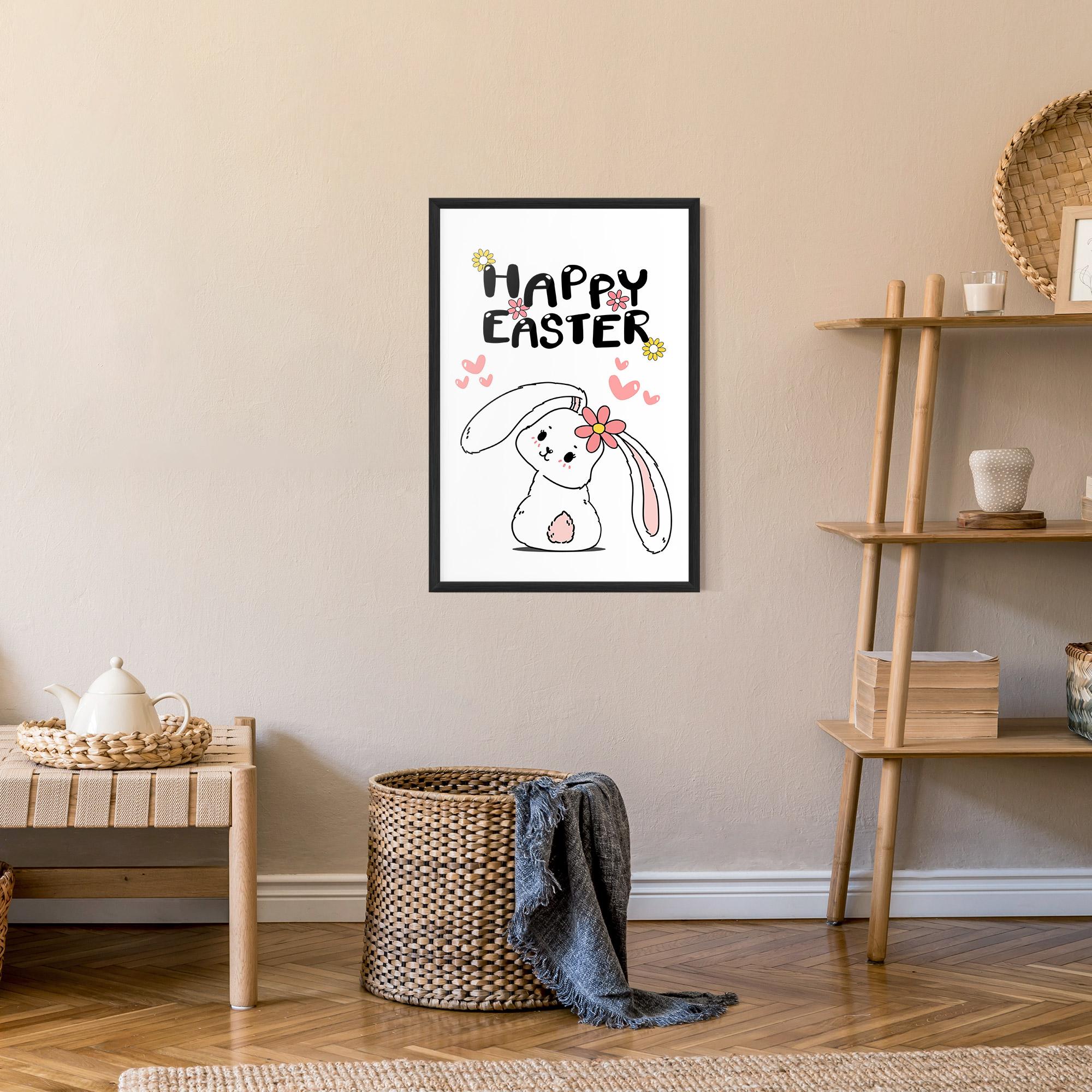Plakat w Ramie Cute Spring Bunny mockup 9