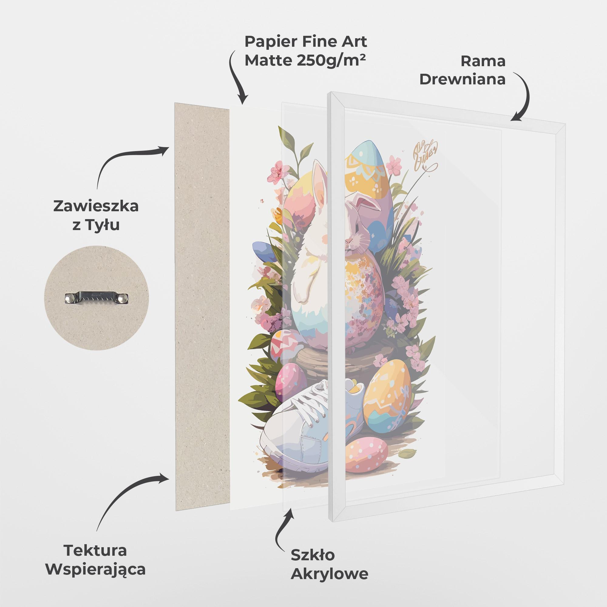 Plakat w Ramie Fatt Cute Bunny mockup 1