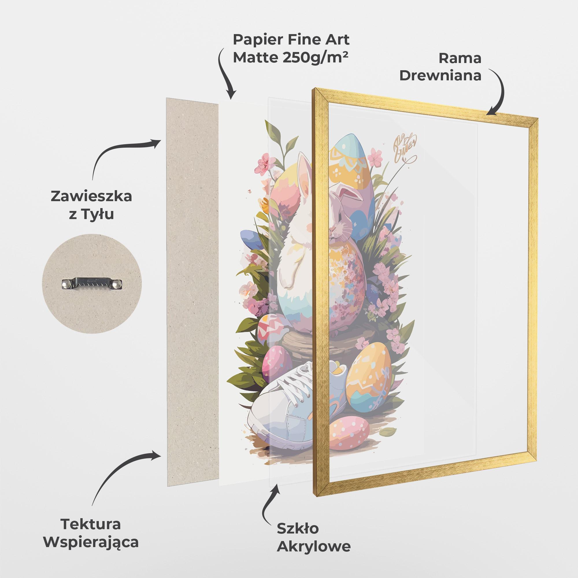 Plakat w Ramie Fatt Cute Bunny mockup 1