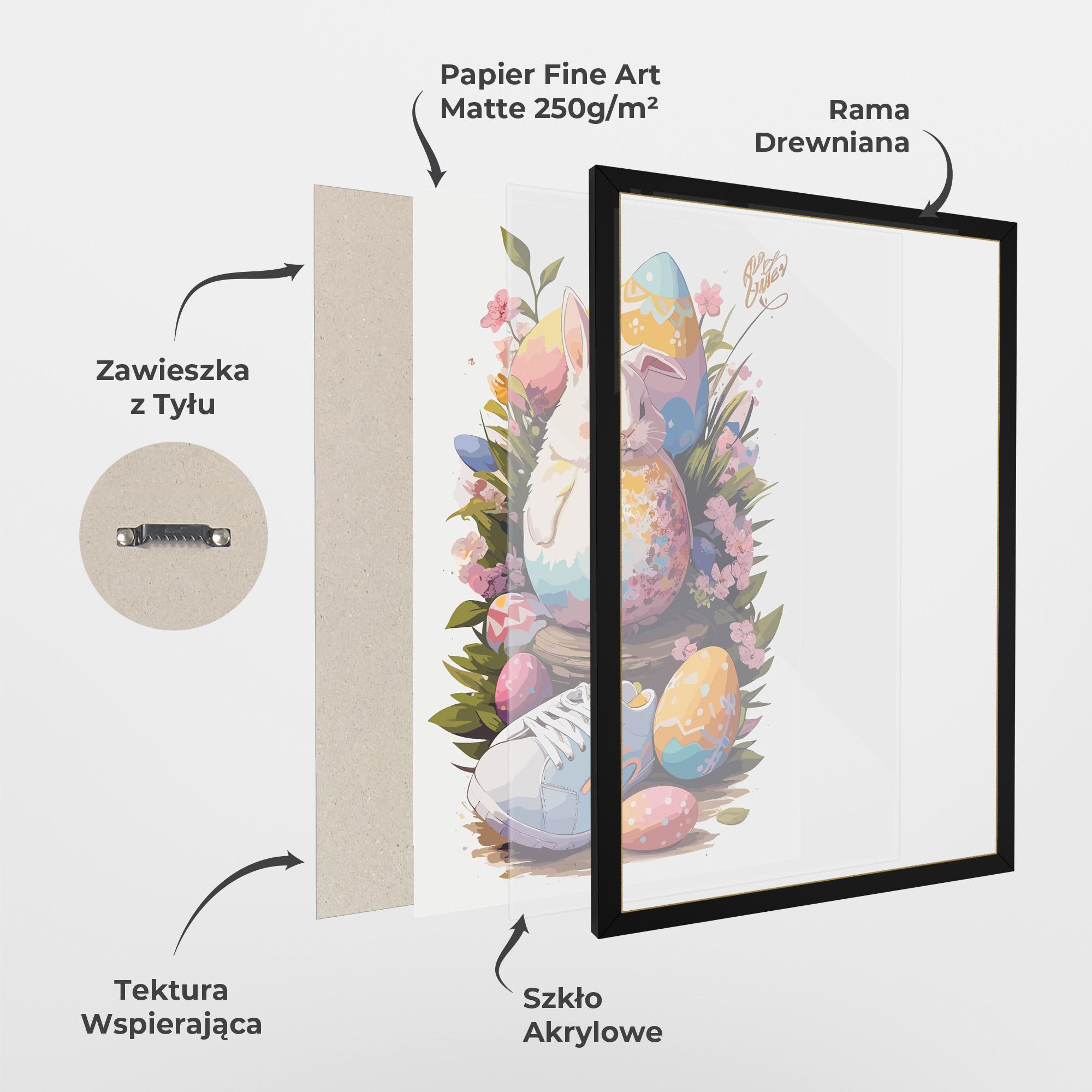 Plakat w Ramie Fatt Cute Bunny mockup 1