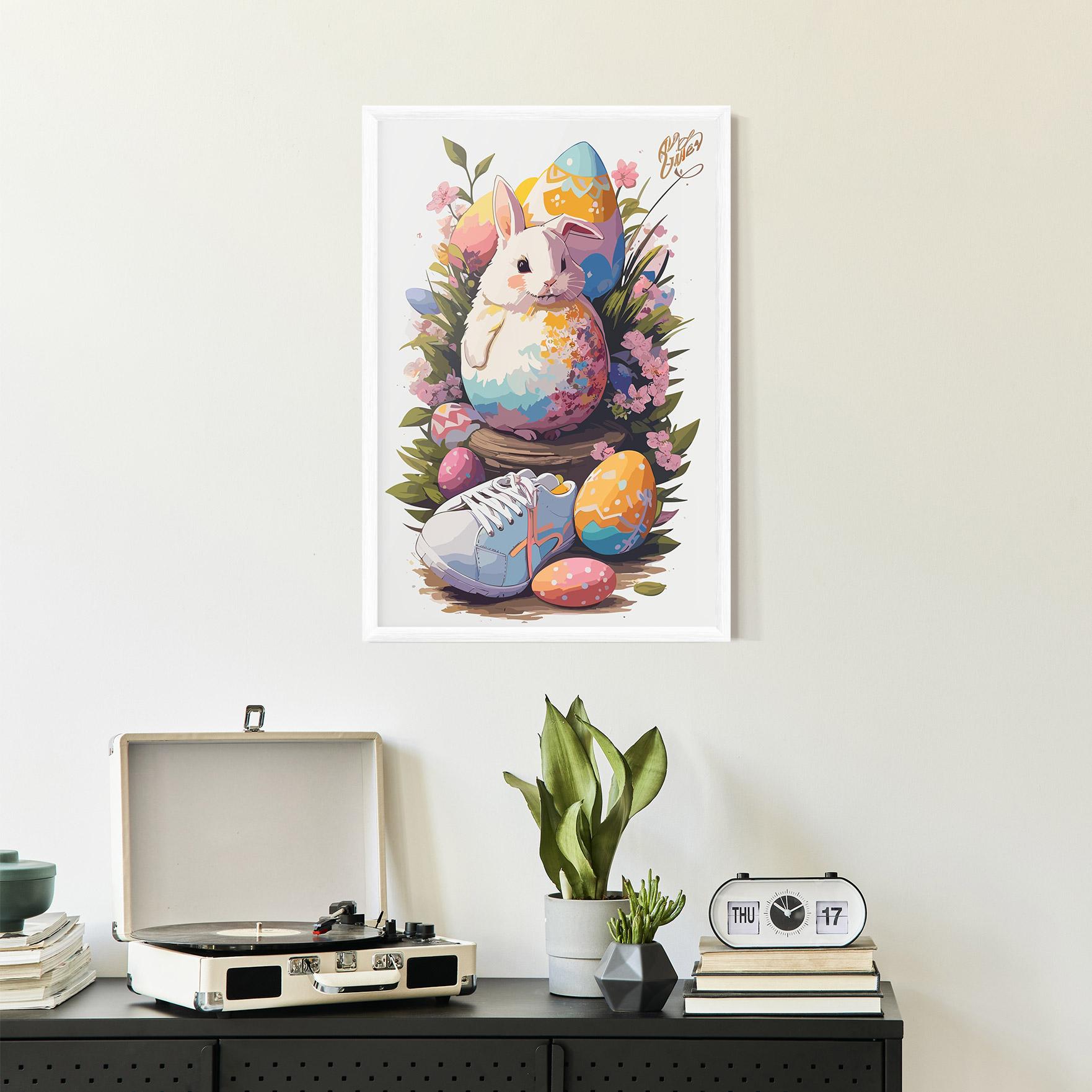 Plakat w Ramie Fatt Cute Bunny mockup 2