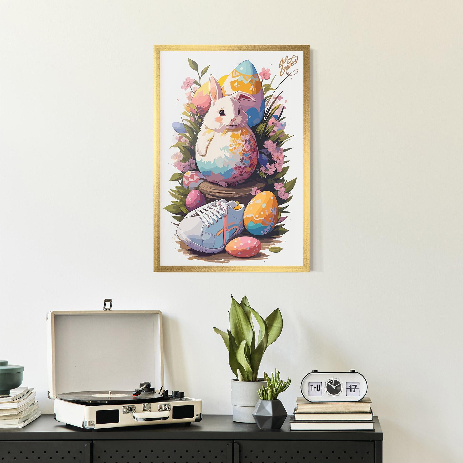 Plakat w Ramie Fatt Cute Bunny mockup 2