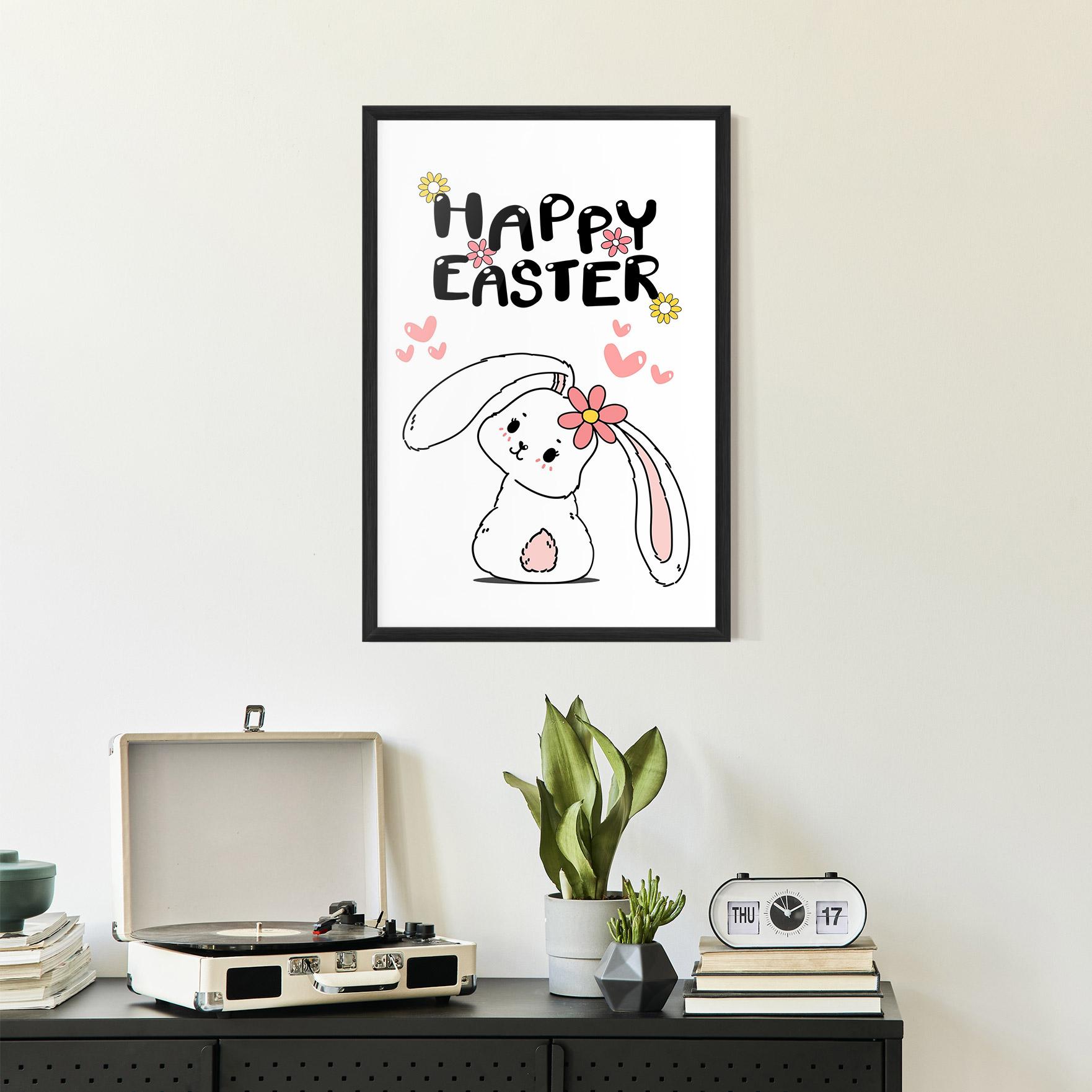 Plakat w Ramie Cute Spring Bunny mockup 2