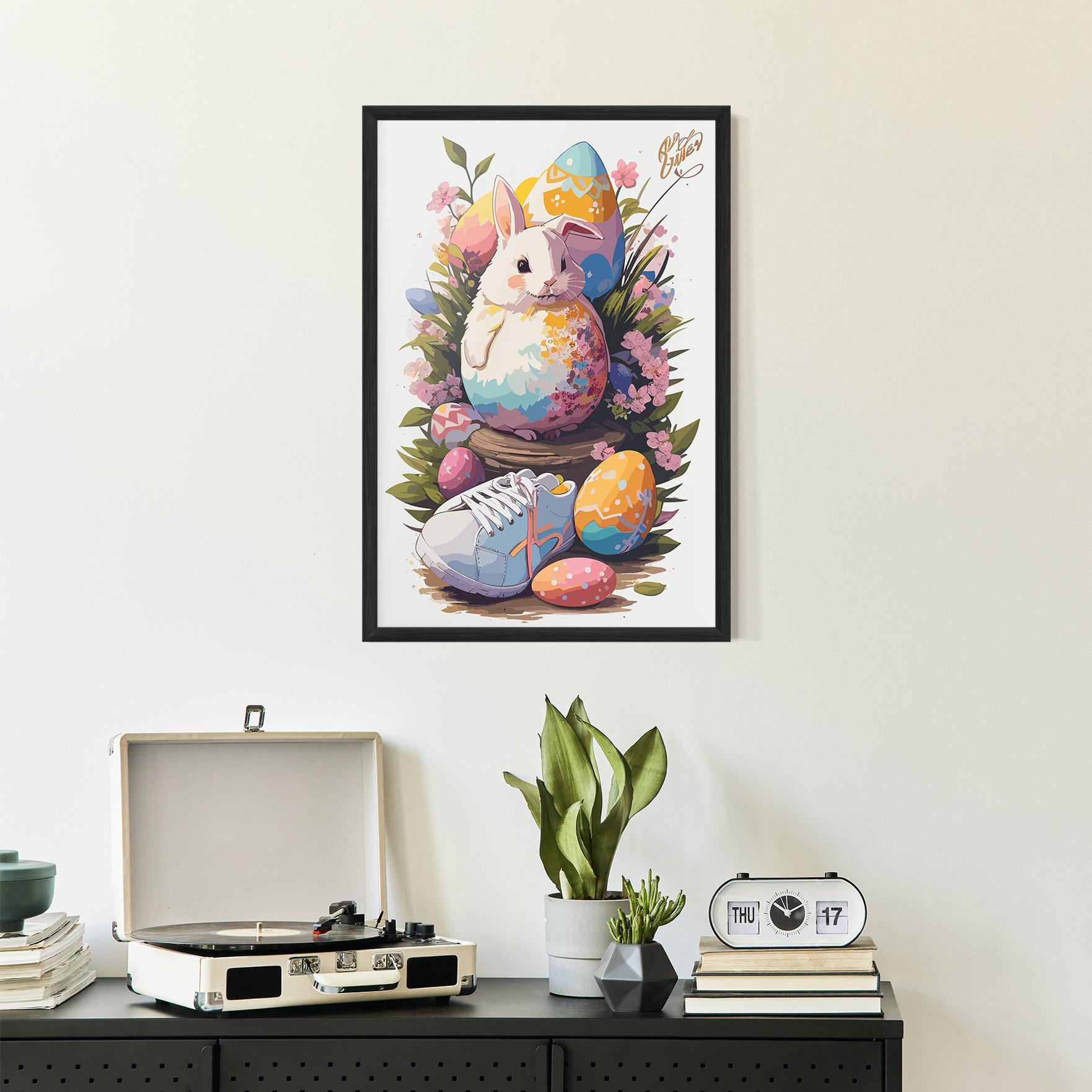 Plakat w Ramie Fatt Cute Bunny mockup 2