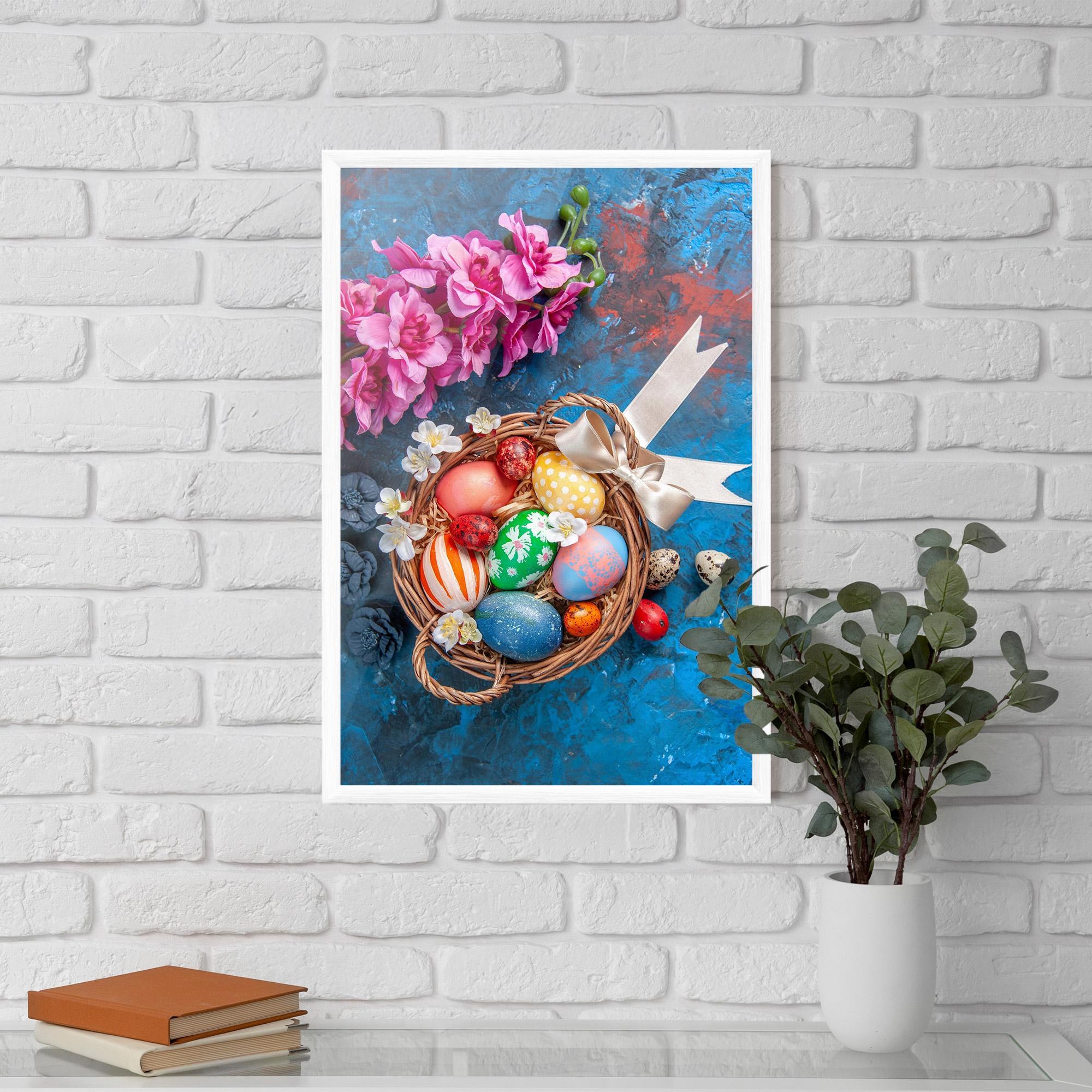 Plakat w Ramie Colored Easter Eggs mockup 5