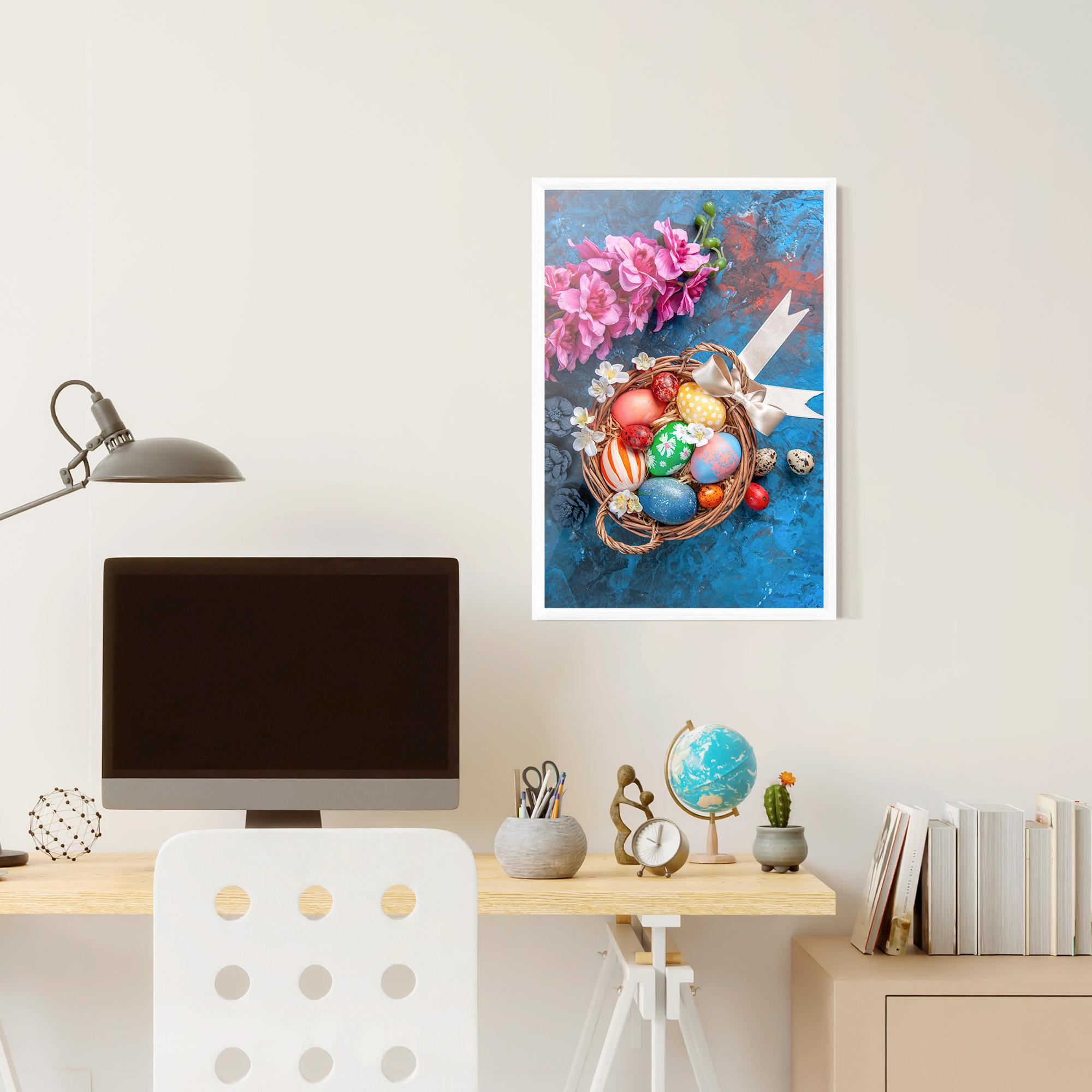 Plakat w Ramie Colored Easter Eggs mockup 6