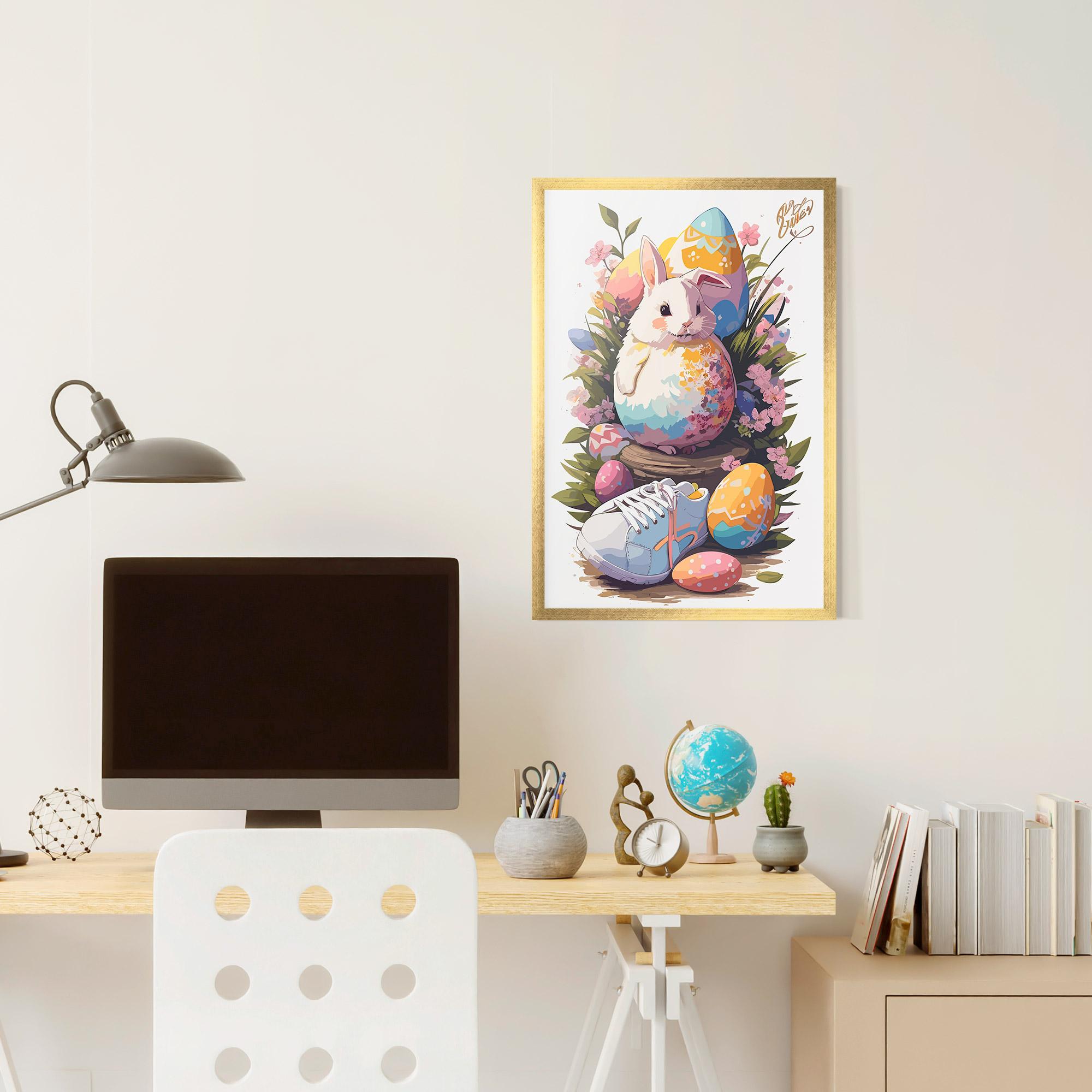 Plakat w Ramie Fatt Cute Bunny mockup 6