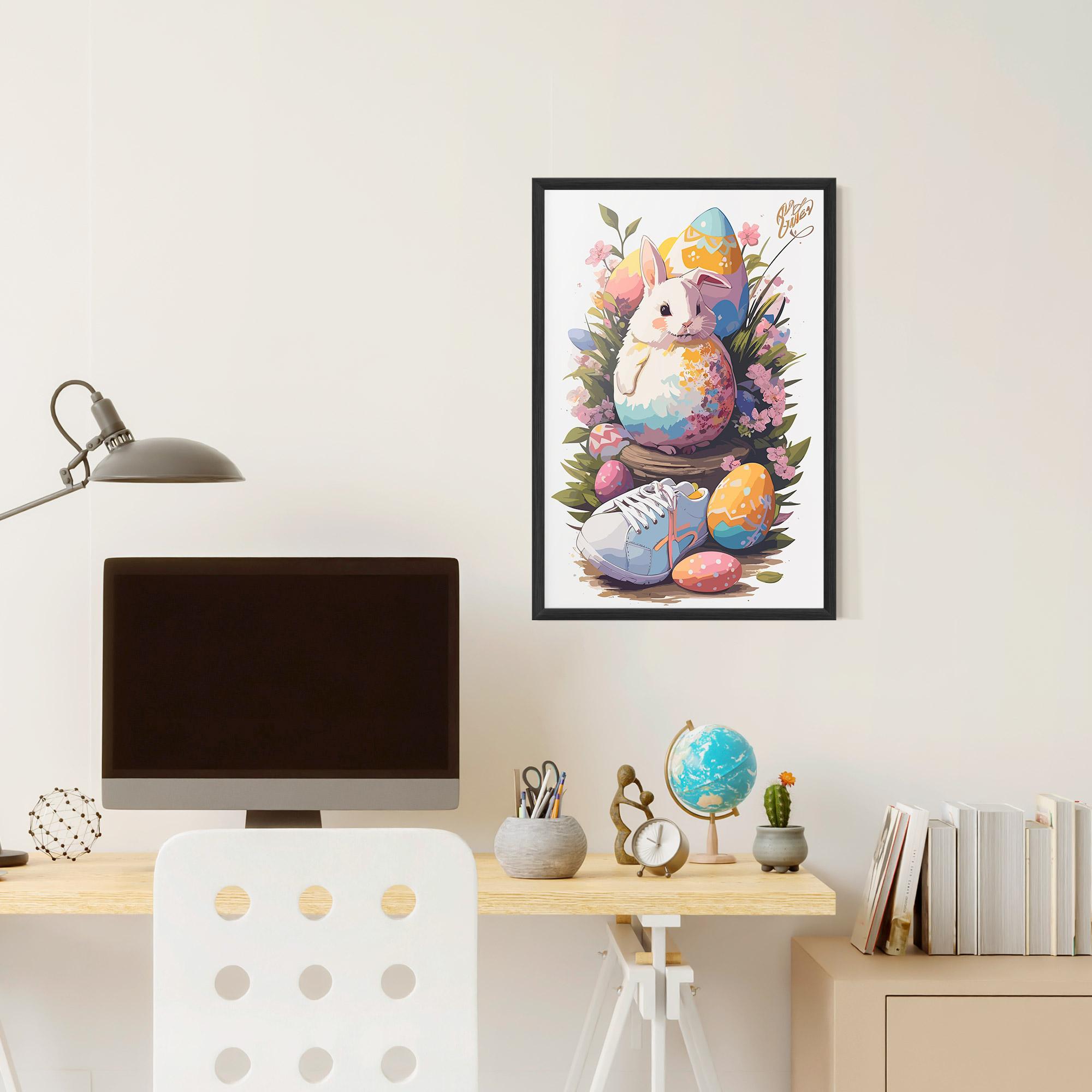Plakat w Ramie Fatt Cute Bunny mockup 6