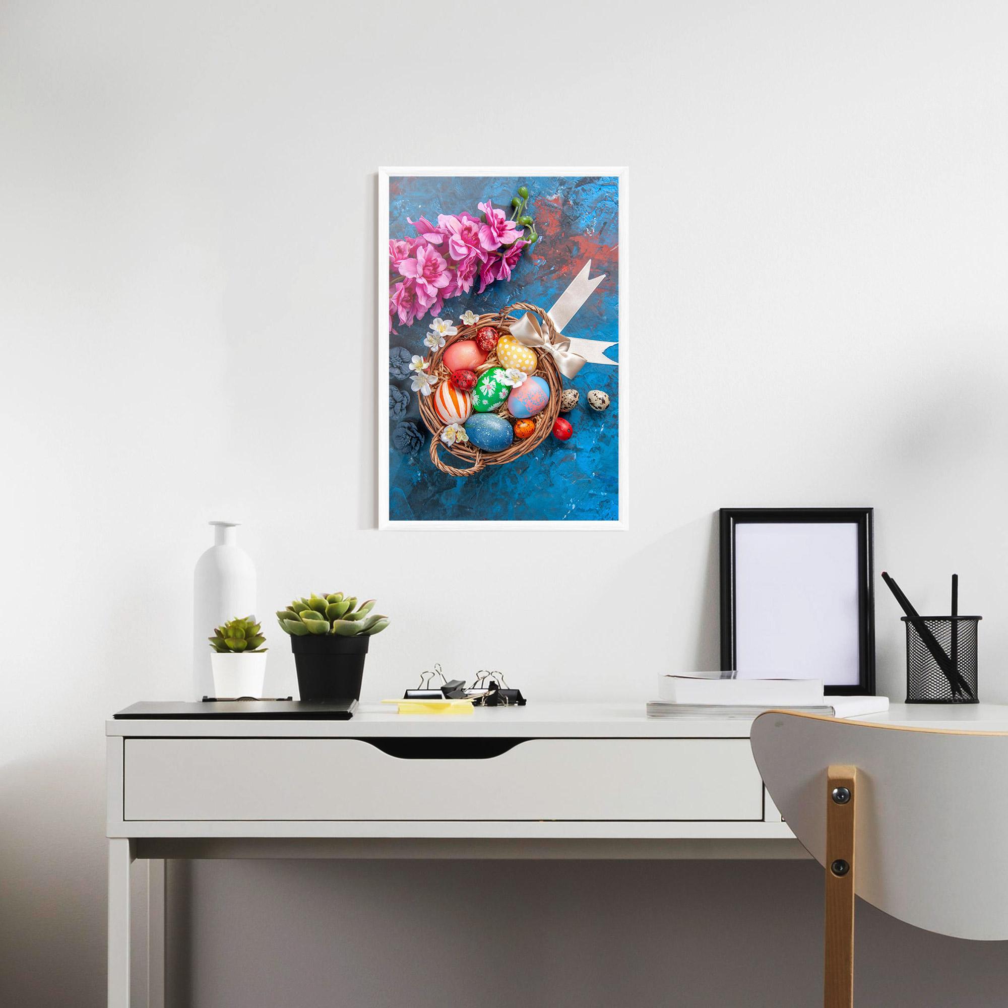 Plakat w Ramie Colored Easter Eggs mockup 7