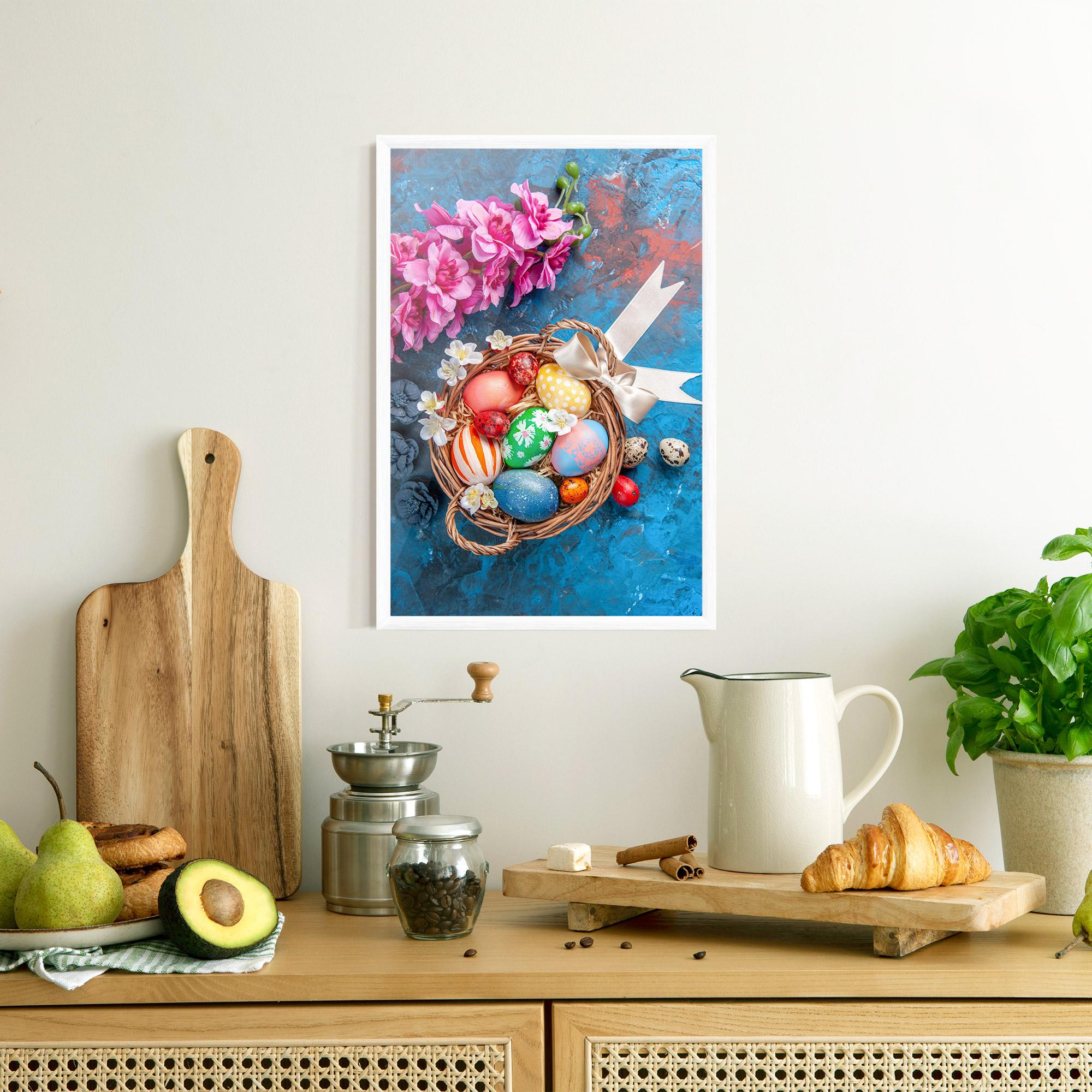 Plakat w Ramie Colored Easter Eggs mockup 8