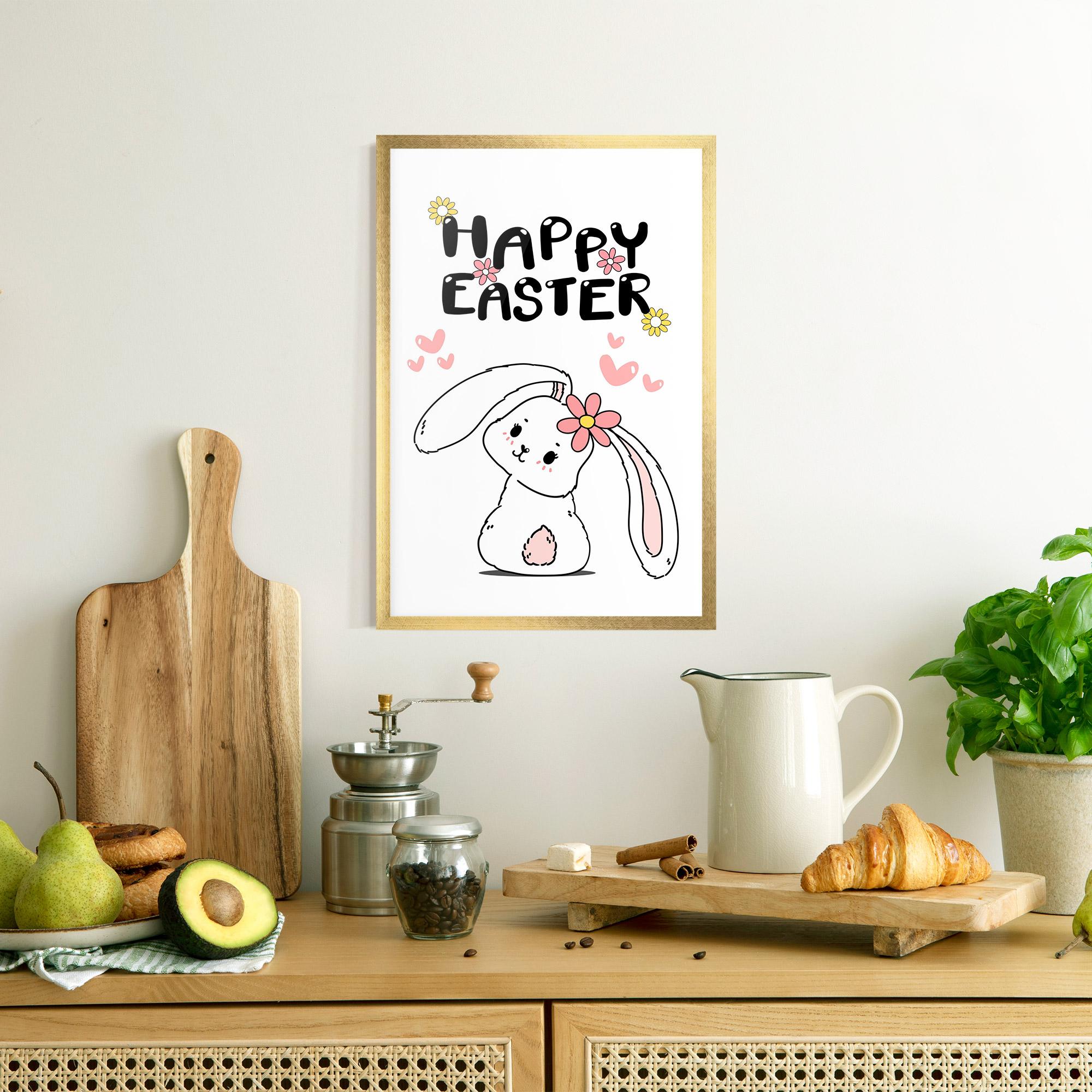Plakat w Ramie Cute Spring Bunny mockup 8