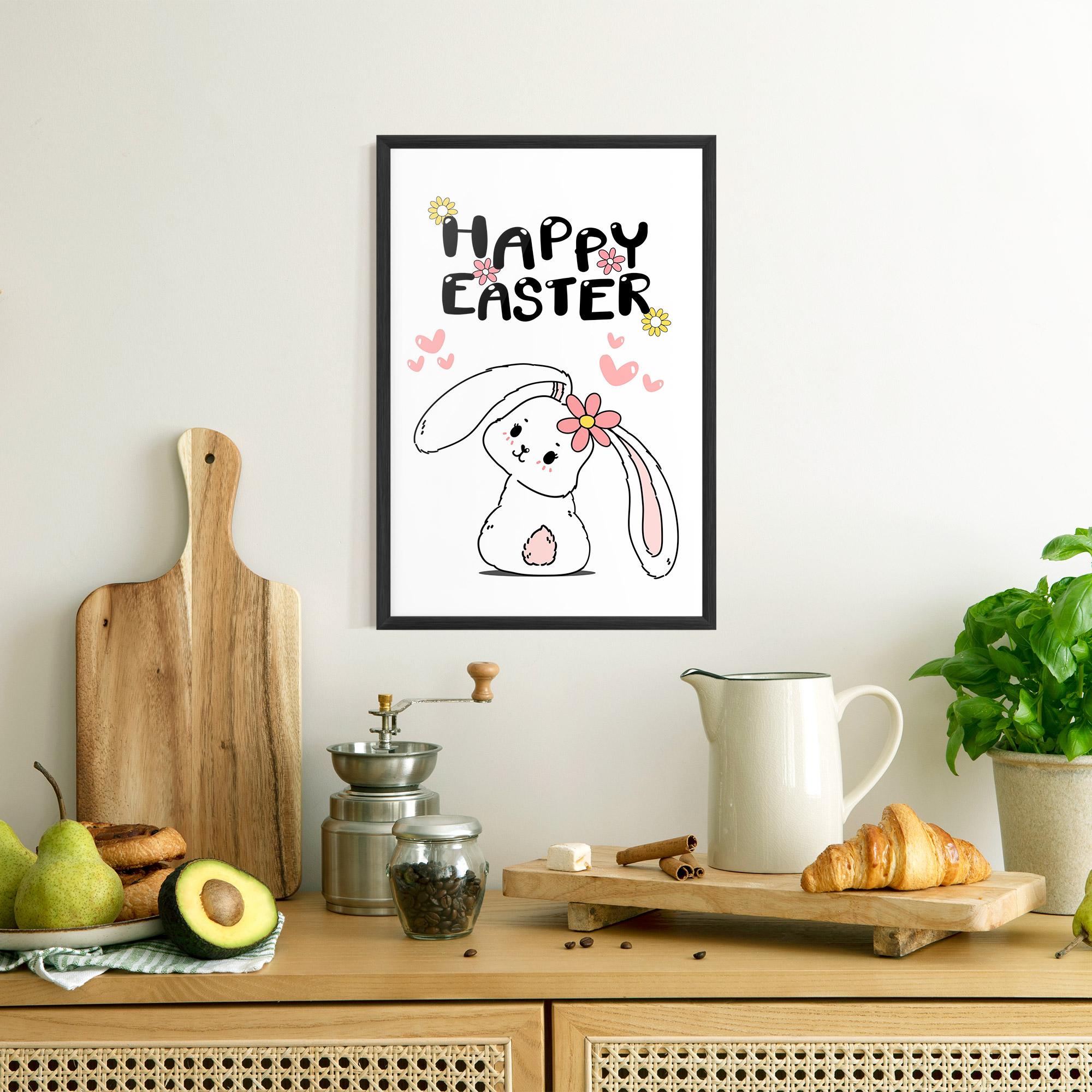 Plakat w Ramie Cute Spring Bunny mockup 8