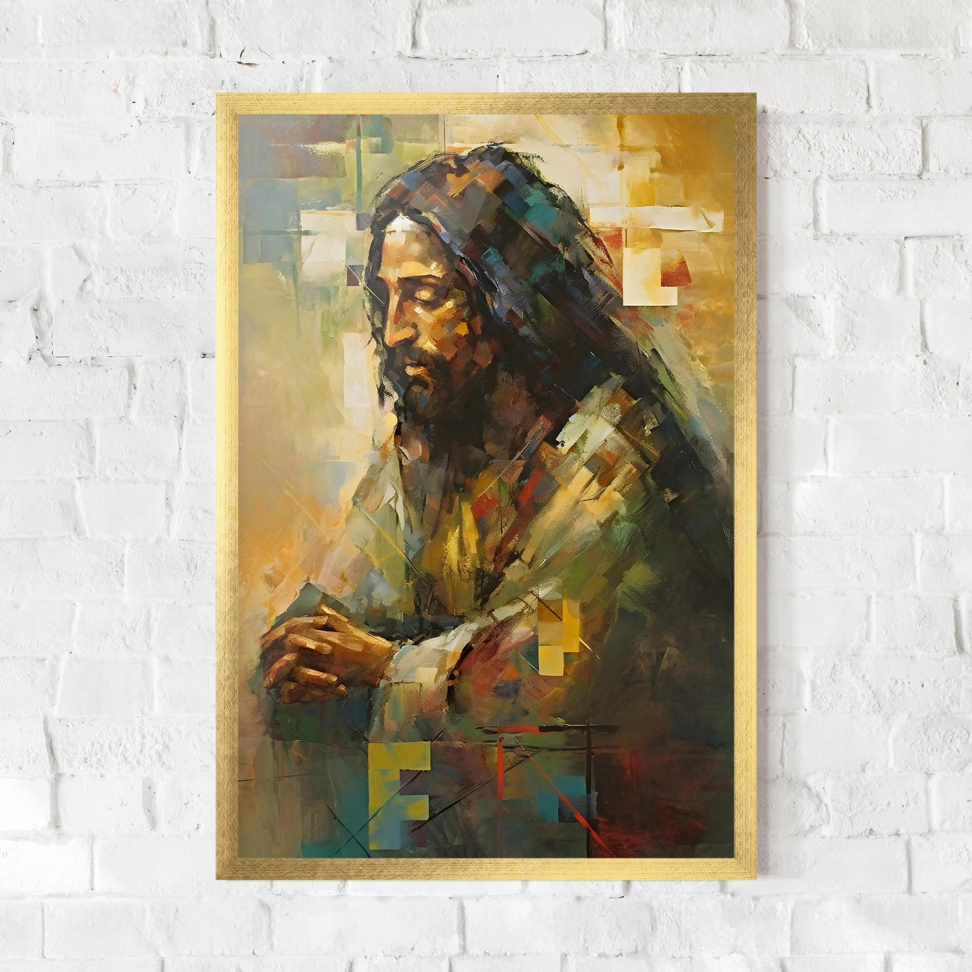 Plakat w Ramie Christ Painting Art mockup 0