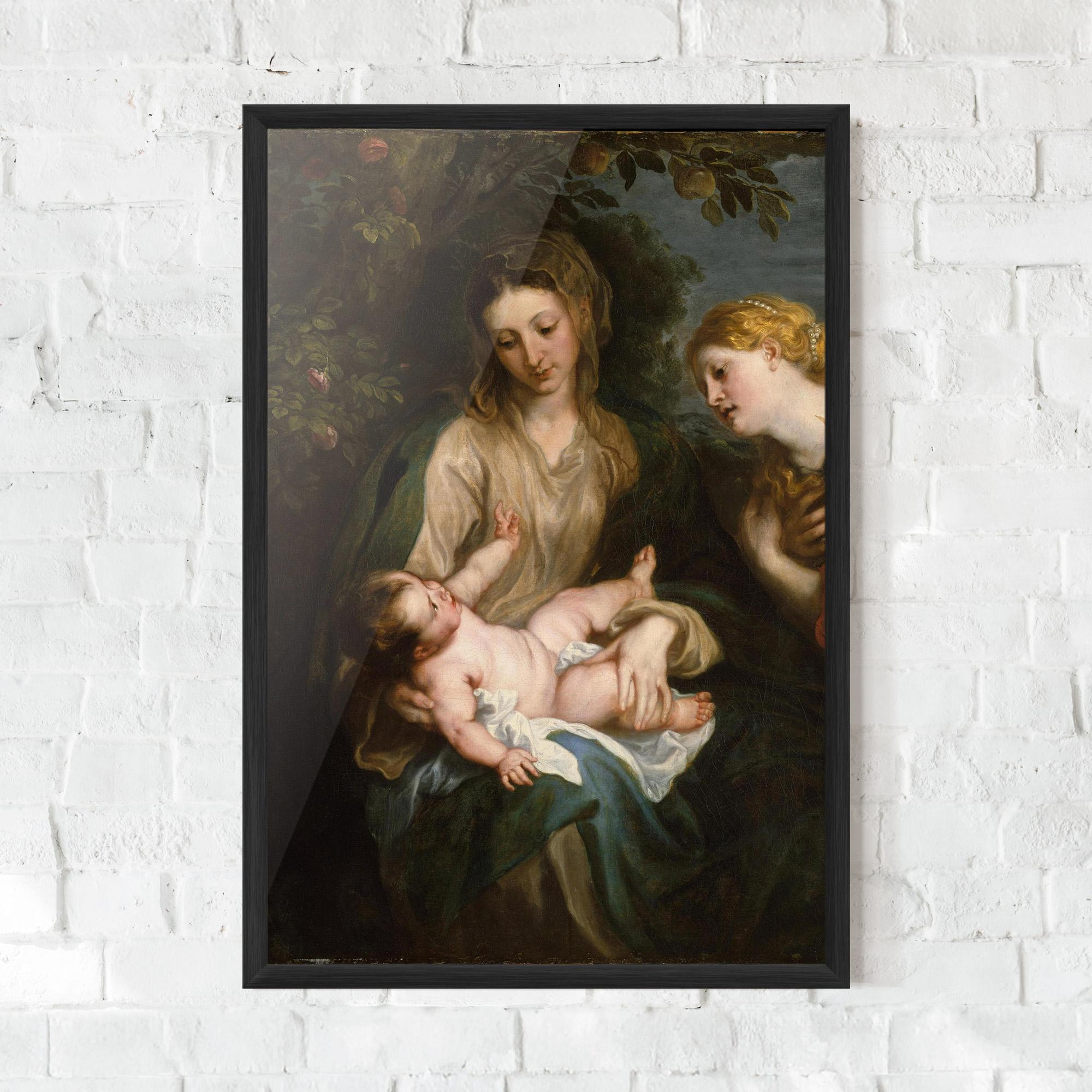 Plakat w Ramie Looking At Baby mockup 0