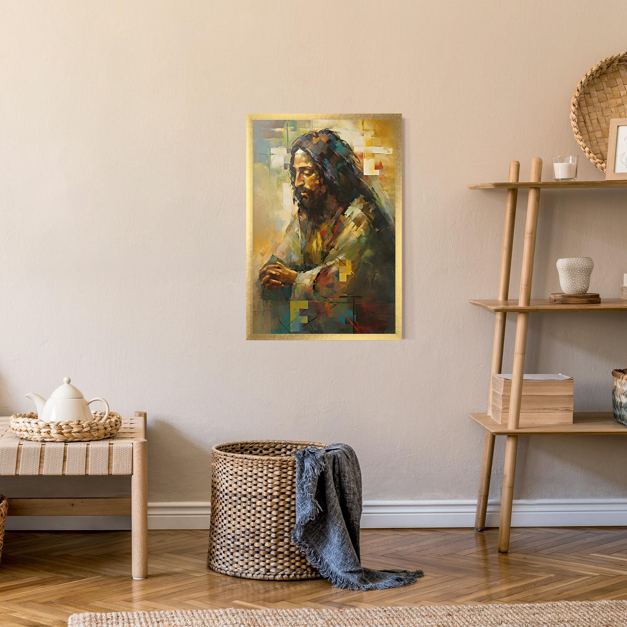 Plakat w Ramie Christ Painting Art mockup 9