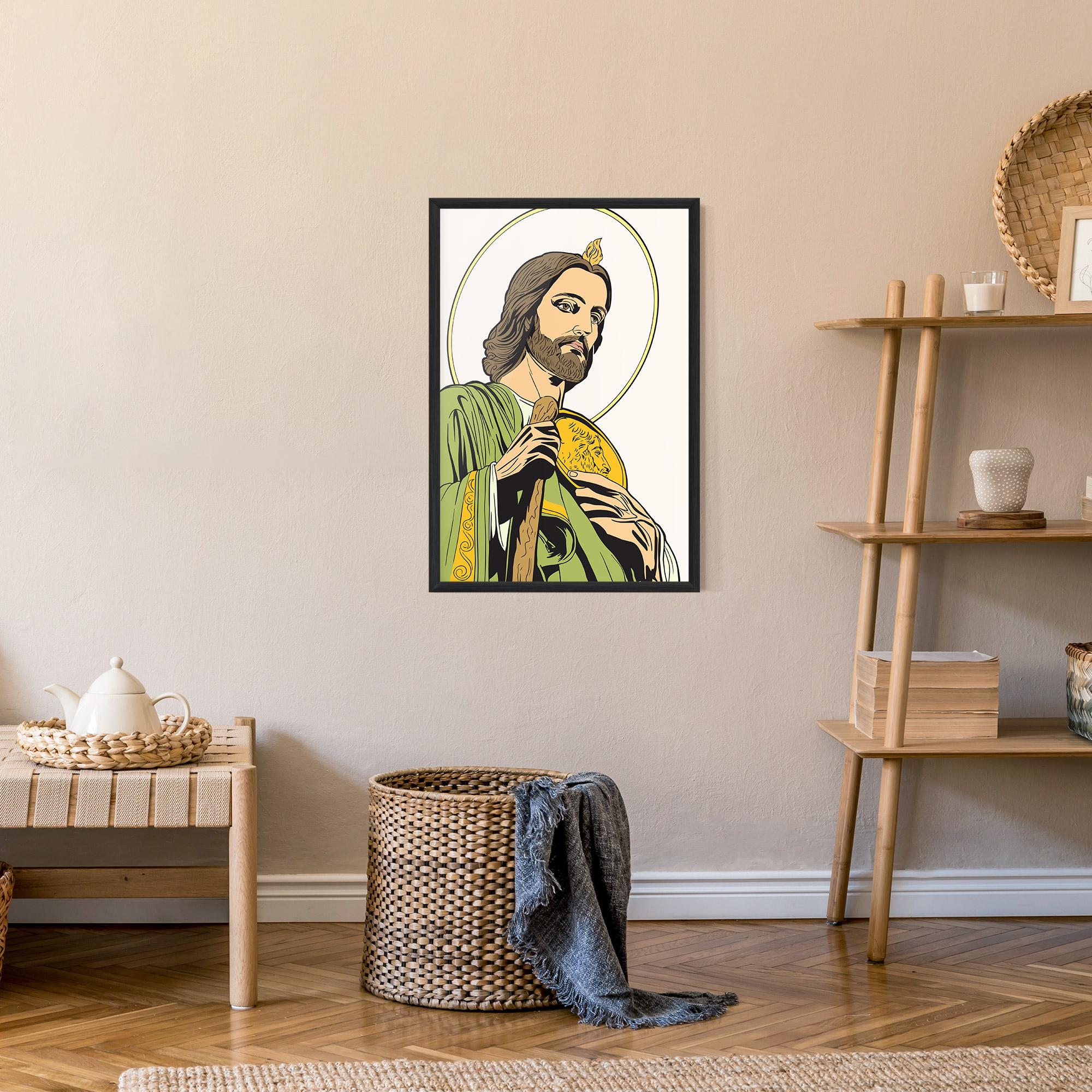 Plakat w Ramie Green Jesus mockup 9