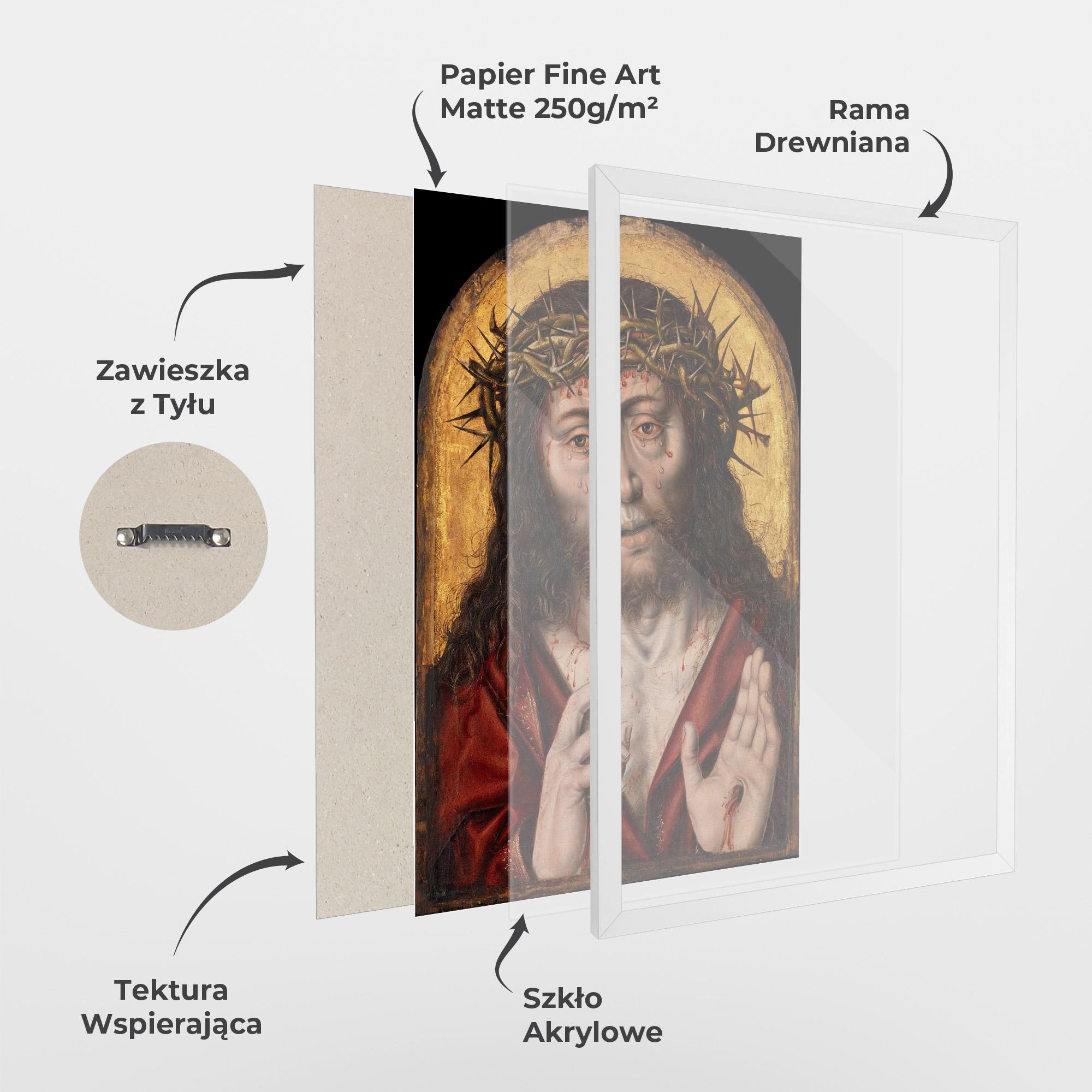 Plakat w Ramie Blood Hand Jesus mockup 1