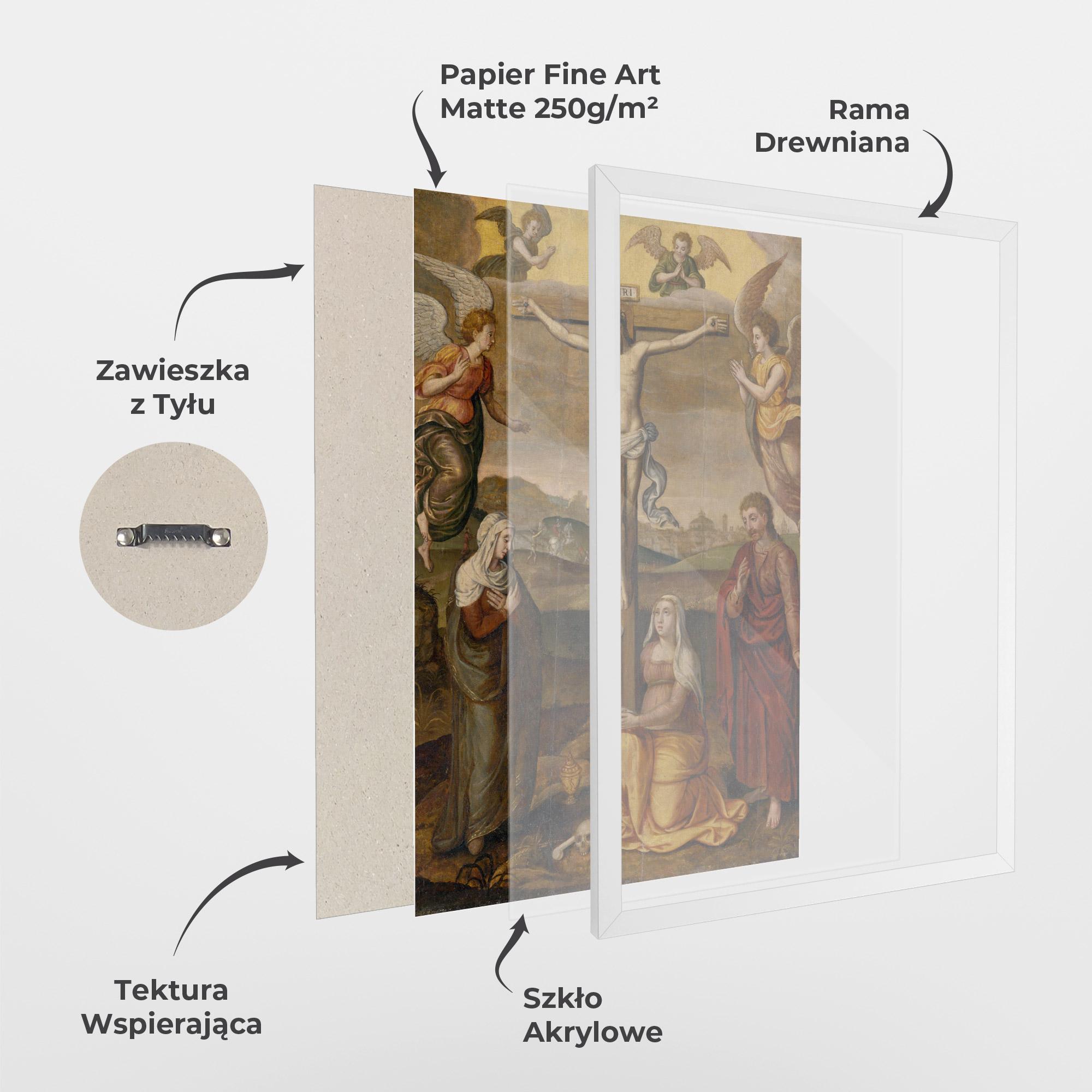 Plakat w Ramie Holding Cross Jesus mockup 1