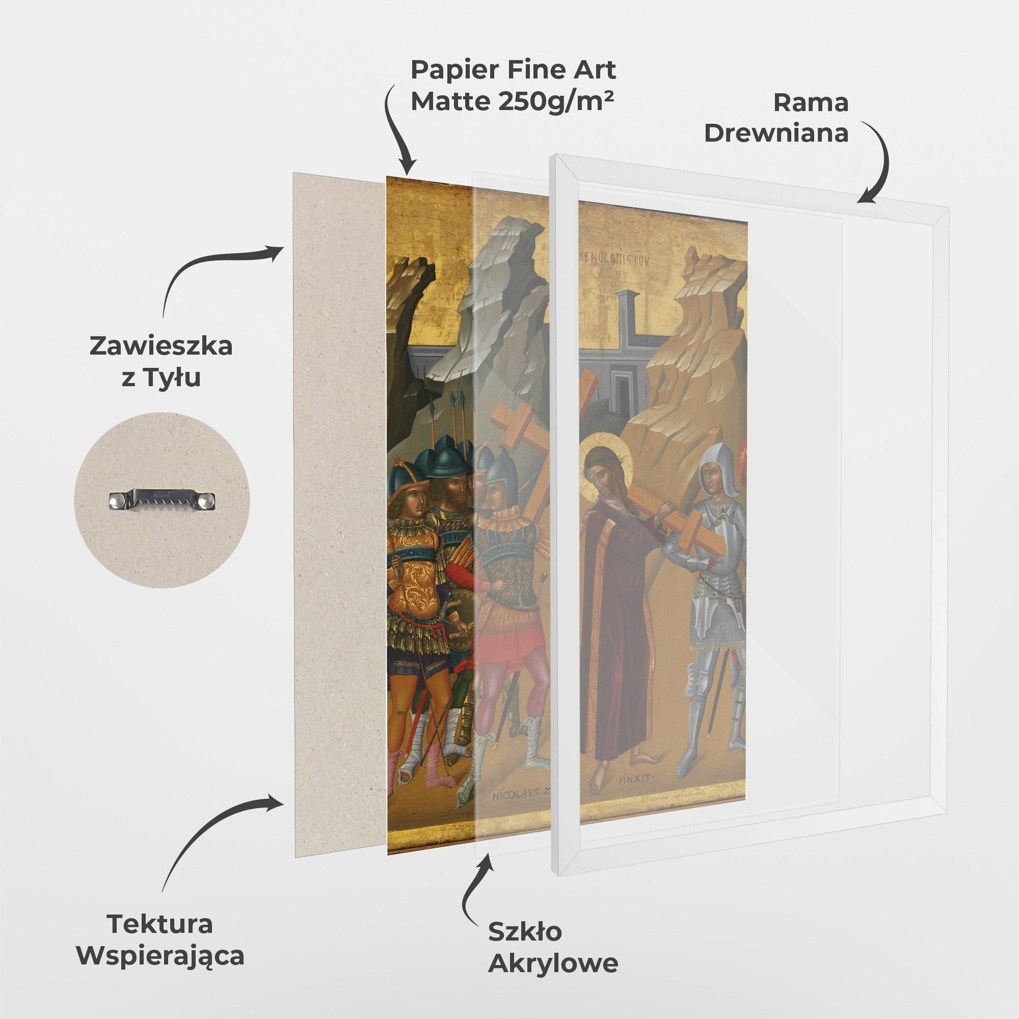 Plakat w Ramie Walking With Cross mockup 1