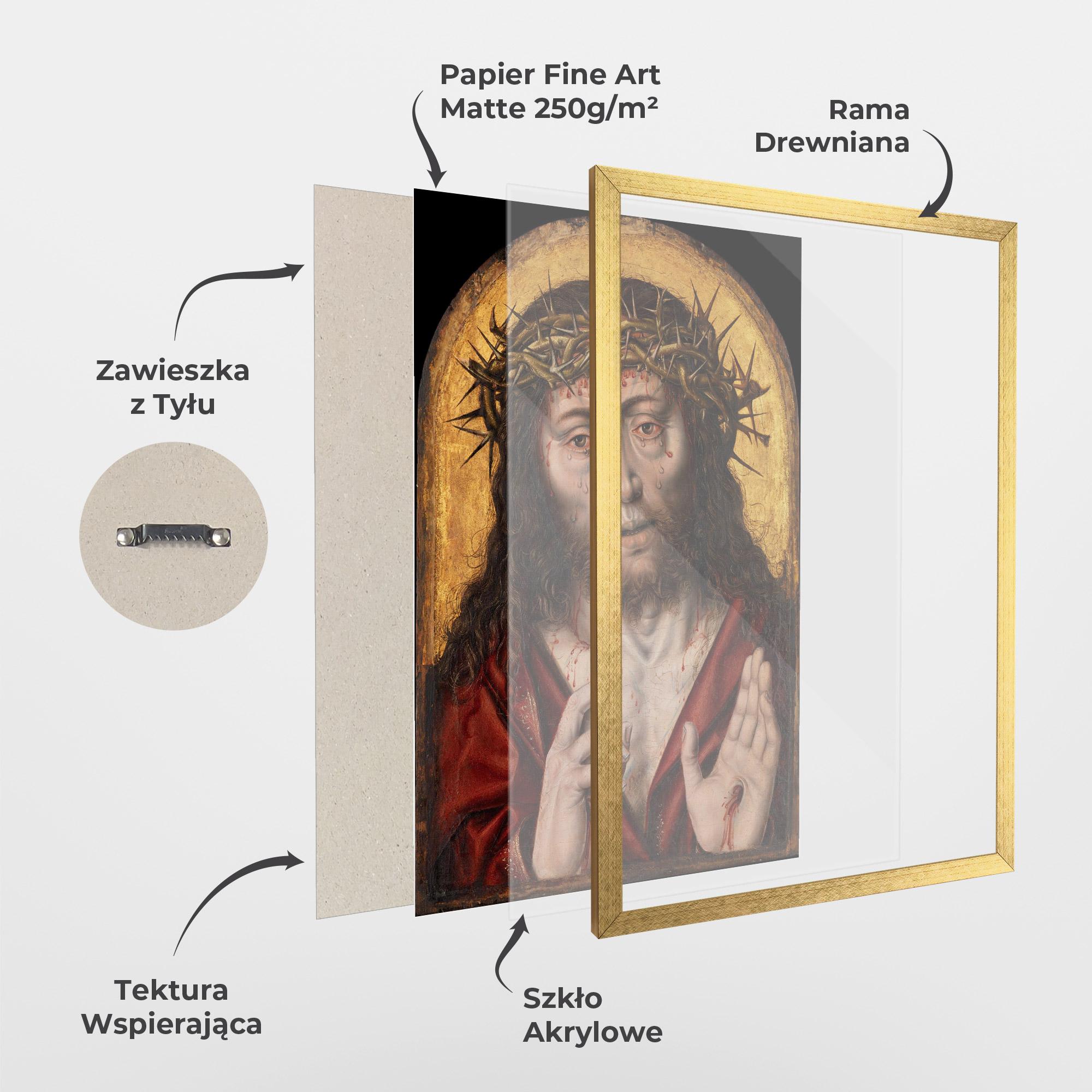 Plakat w Ramie Blood Hand Jesus mockup 1