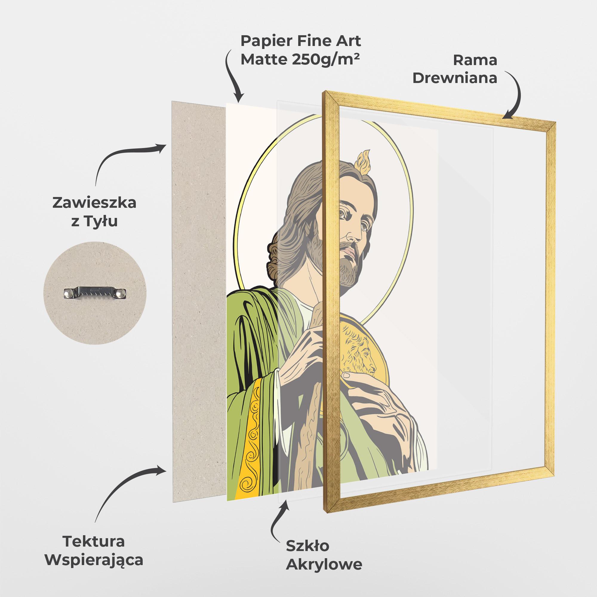 Plakat w Ramie Green Jesus mockup 1