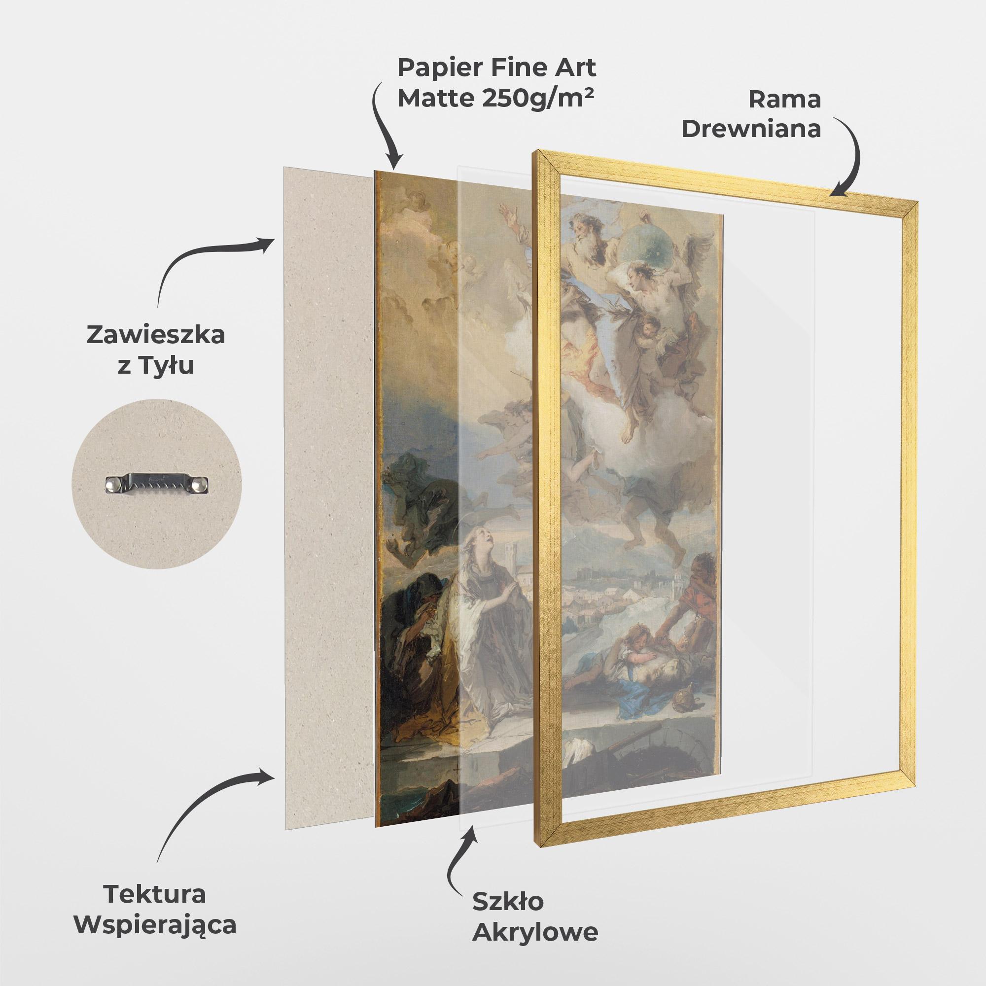 Plakat w Ramie Sky Angel Art mockup 1