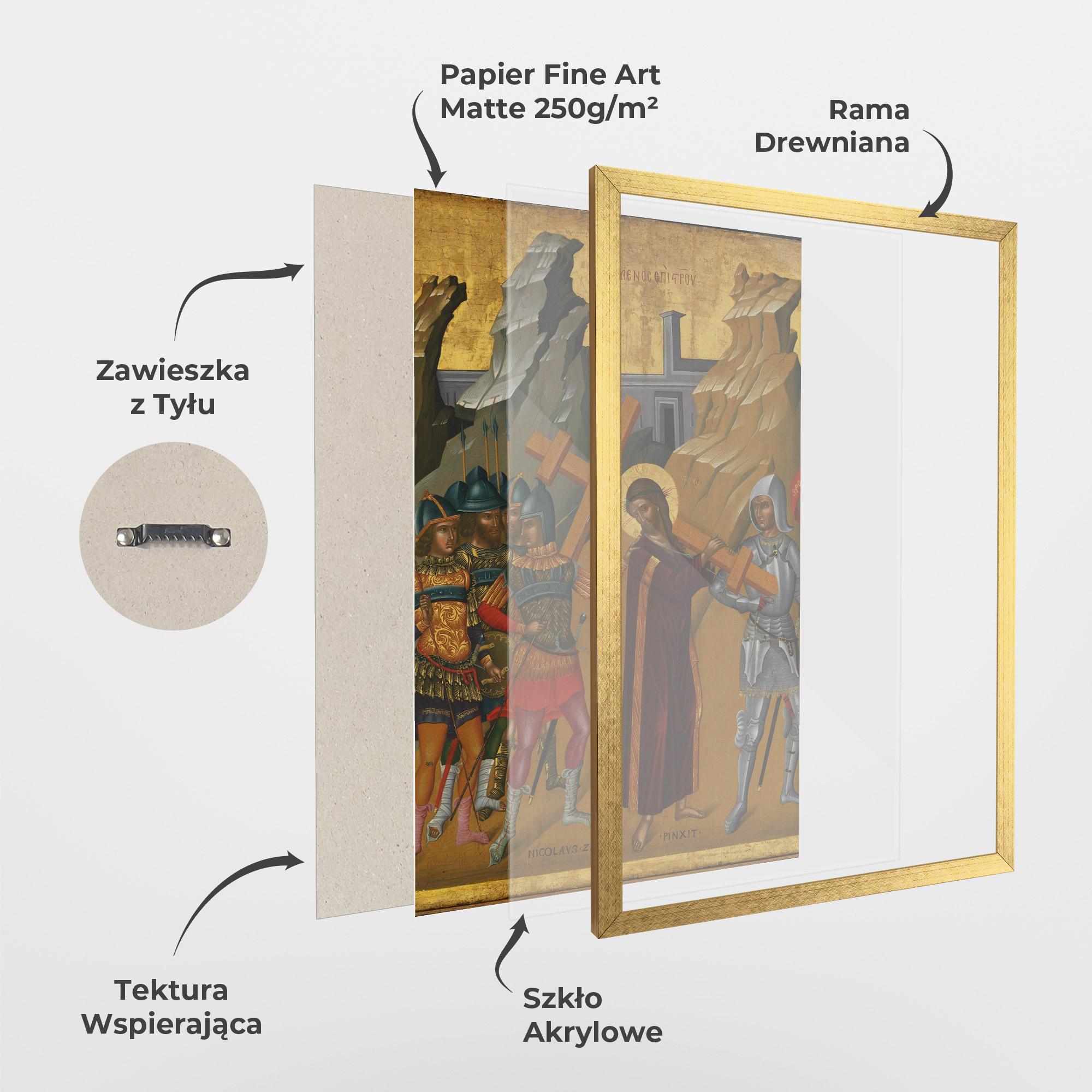 Plakat w Ramie Walking With Cross mockup 1