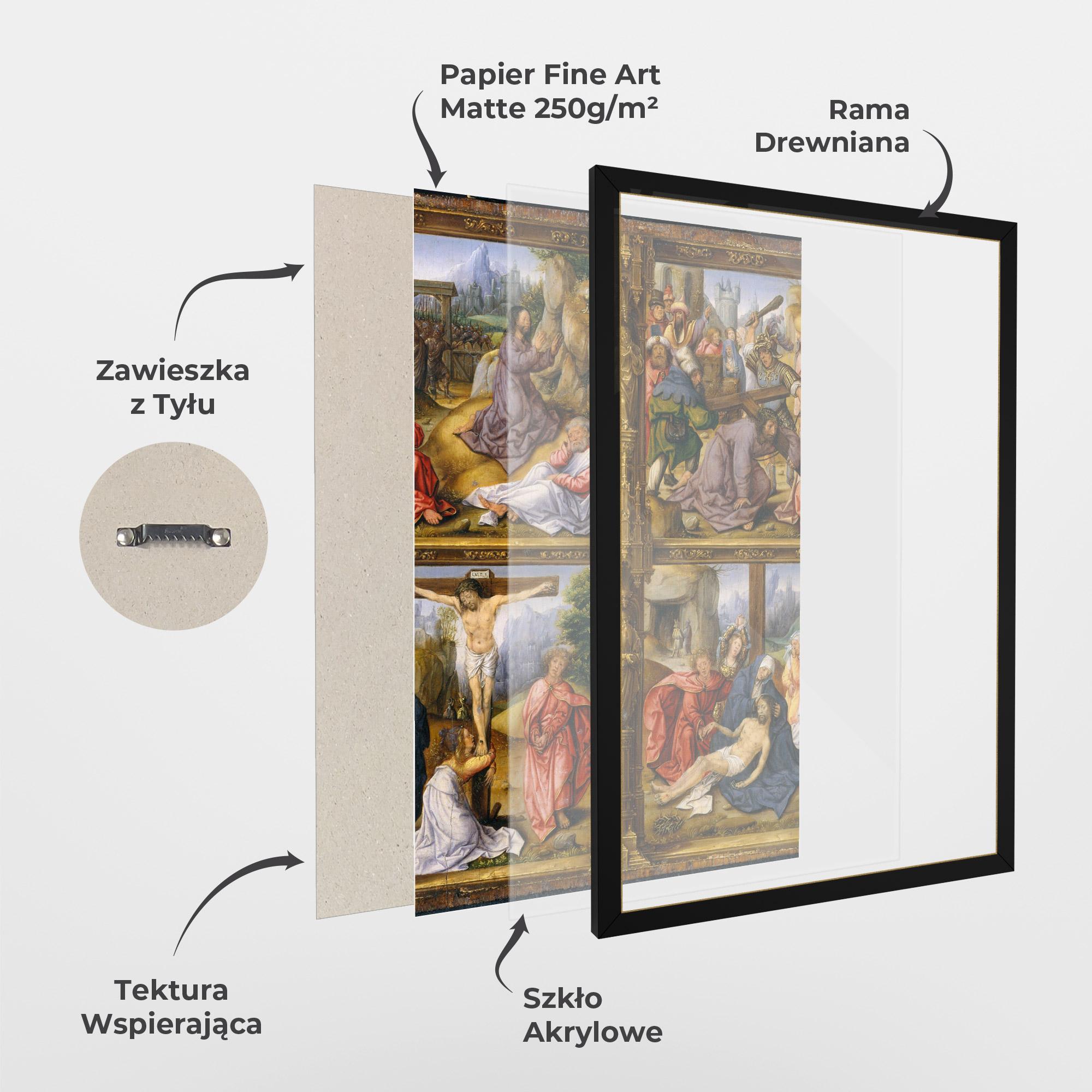 Plakat w Ramie Gold Window View mockup 1