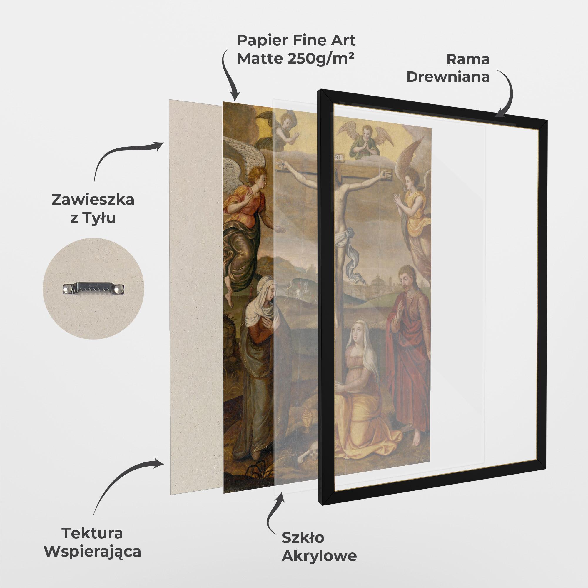 Plakat w Ramie Holding Cross Jesus mockup 1