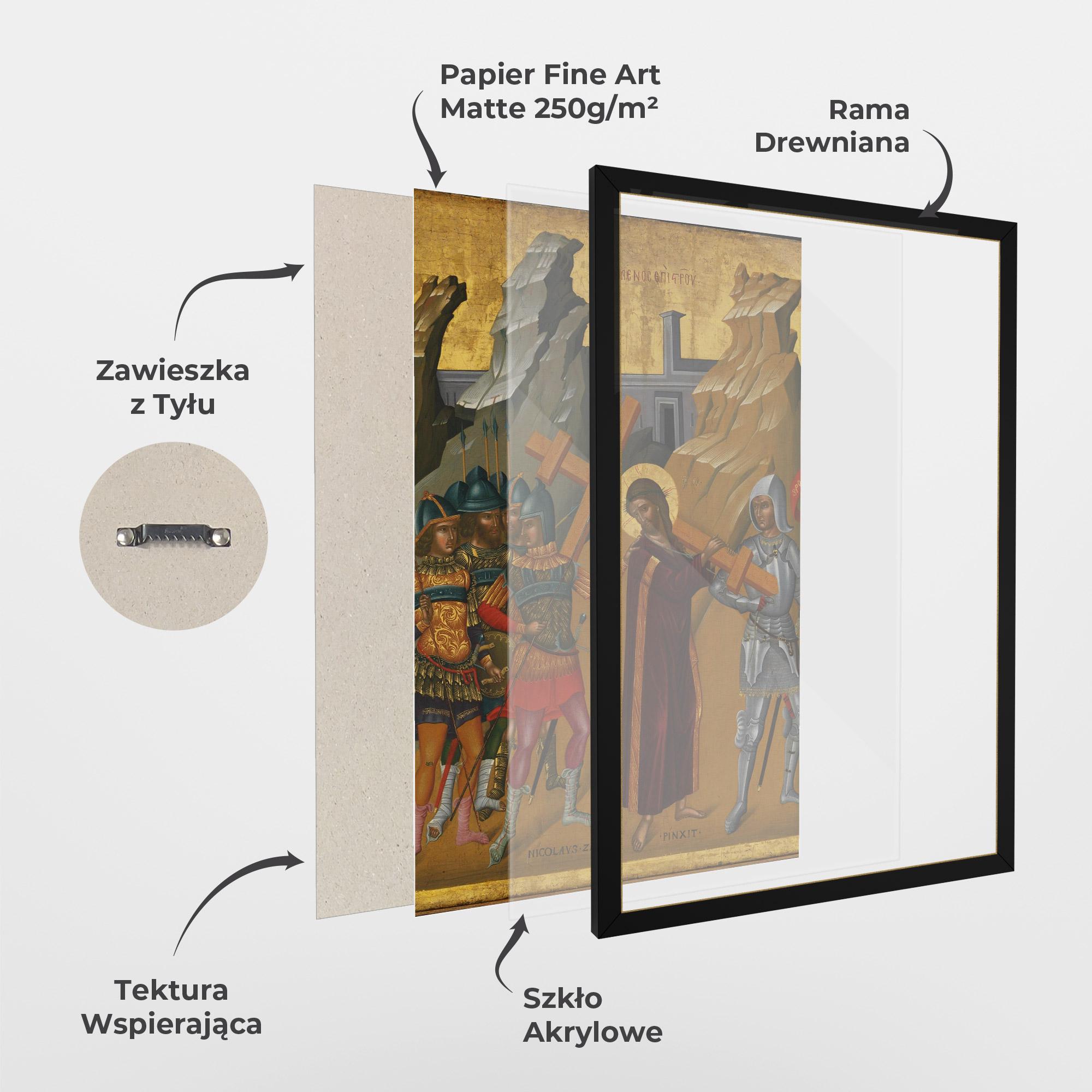 Plakat w Ramie Walking With Cross mockup 1