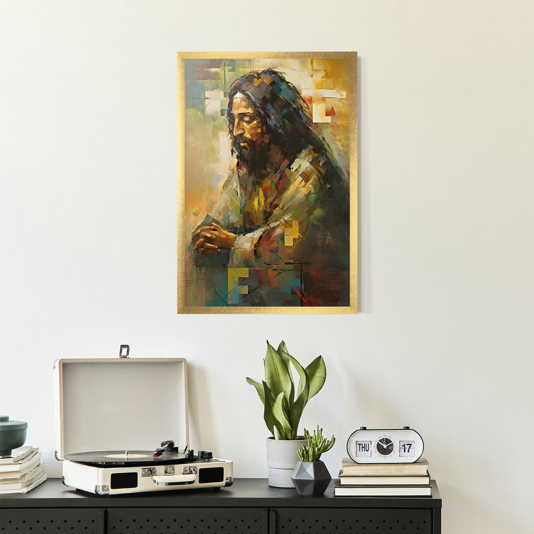 Plakat w Ramie Christ Painting Art mockup 2