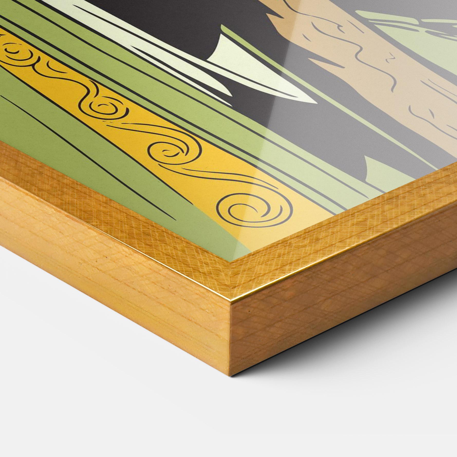 Plakat w Ramie Green Jesus mockup 3