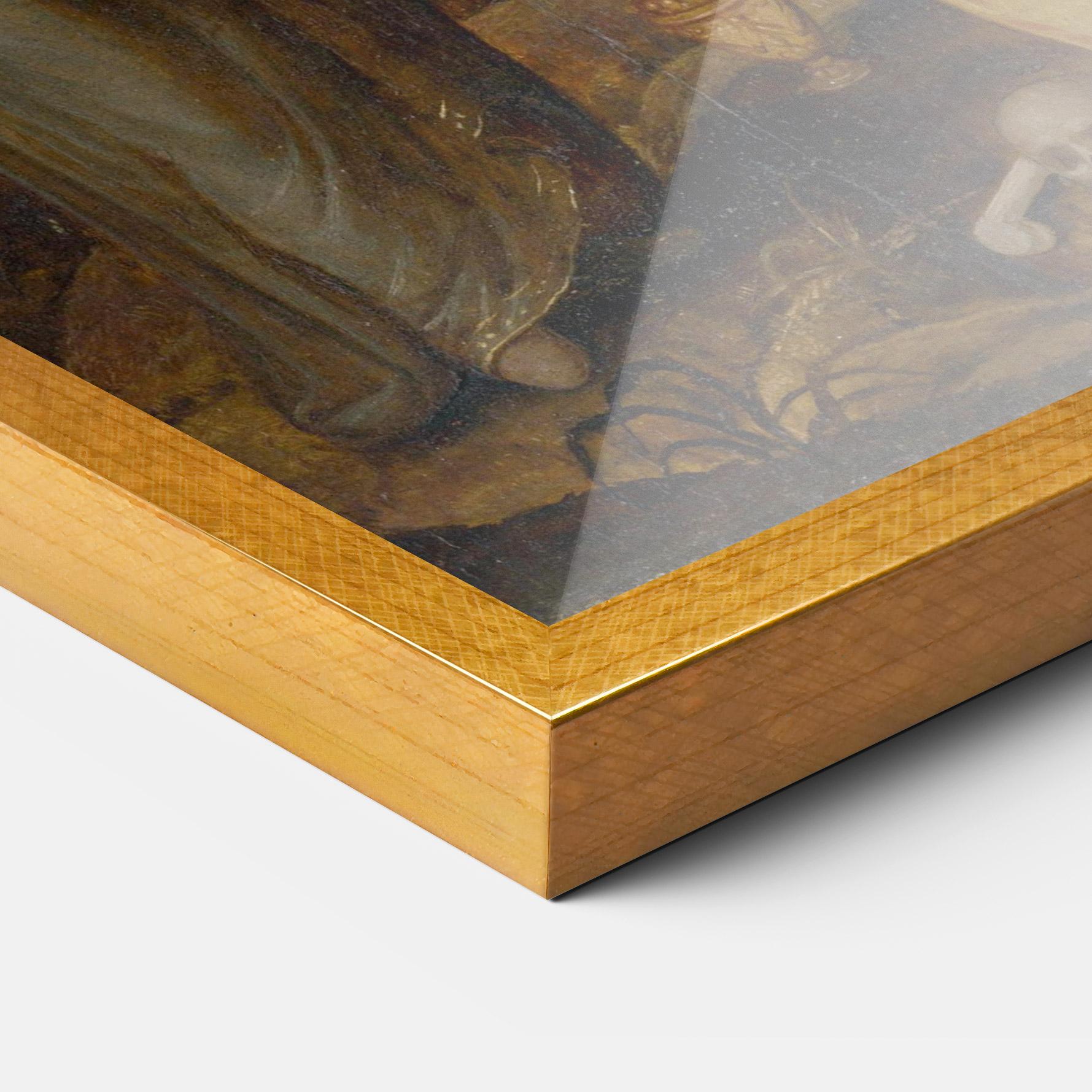 Plakat w Ramie Holding Cross Jesus mockup 3