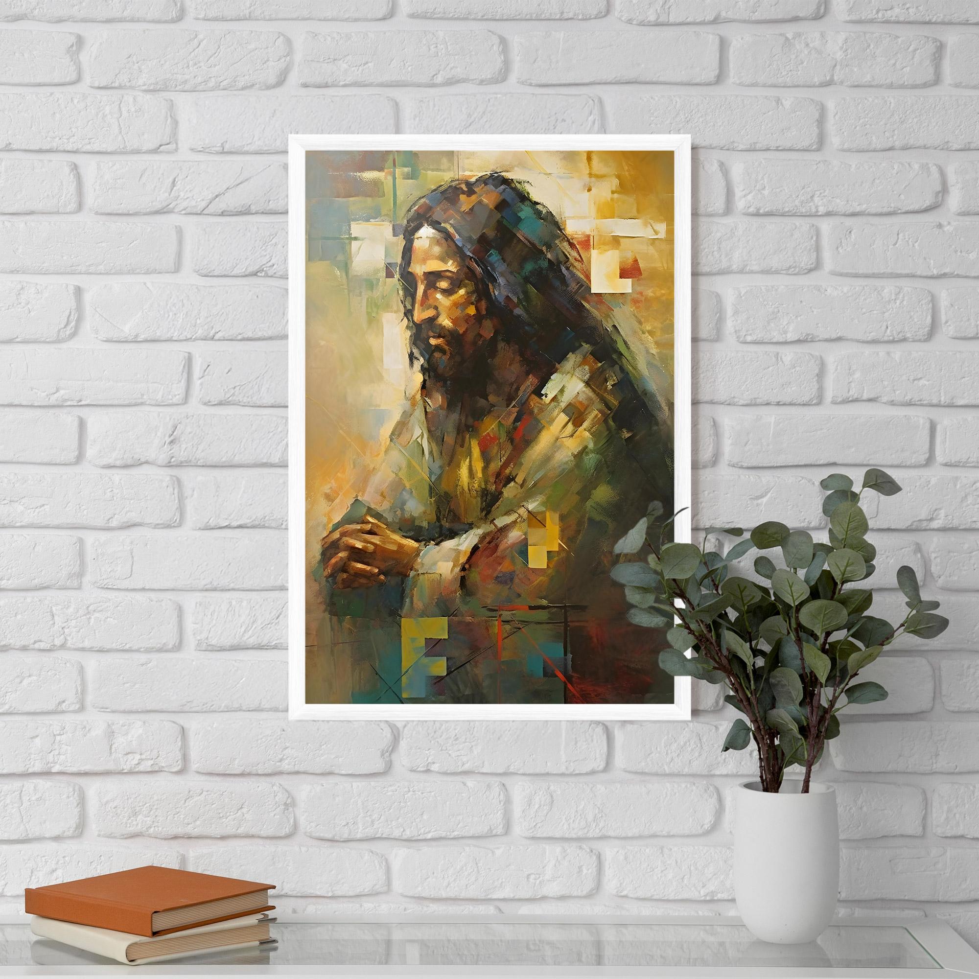 Plakat w Ramie Christ Painting Art mockup 5