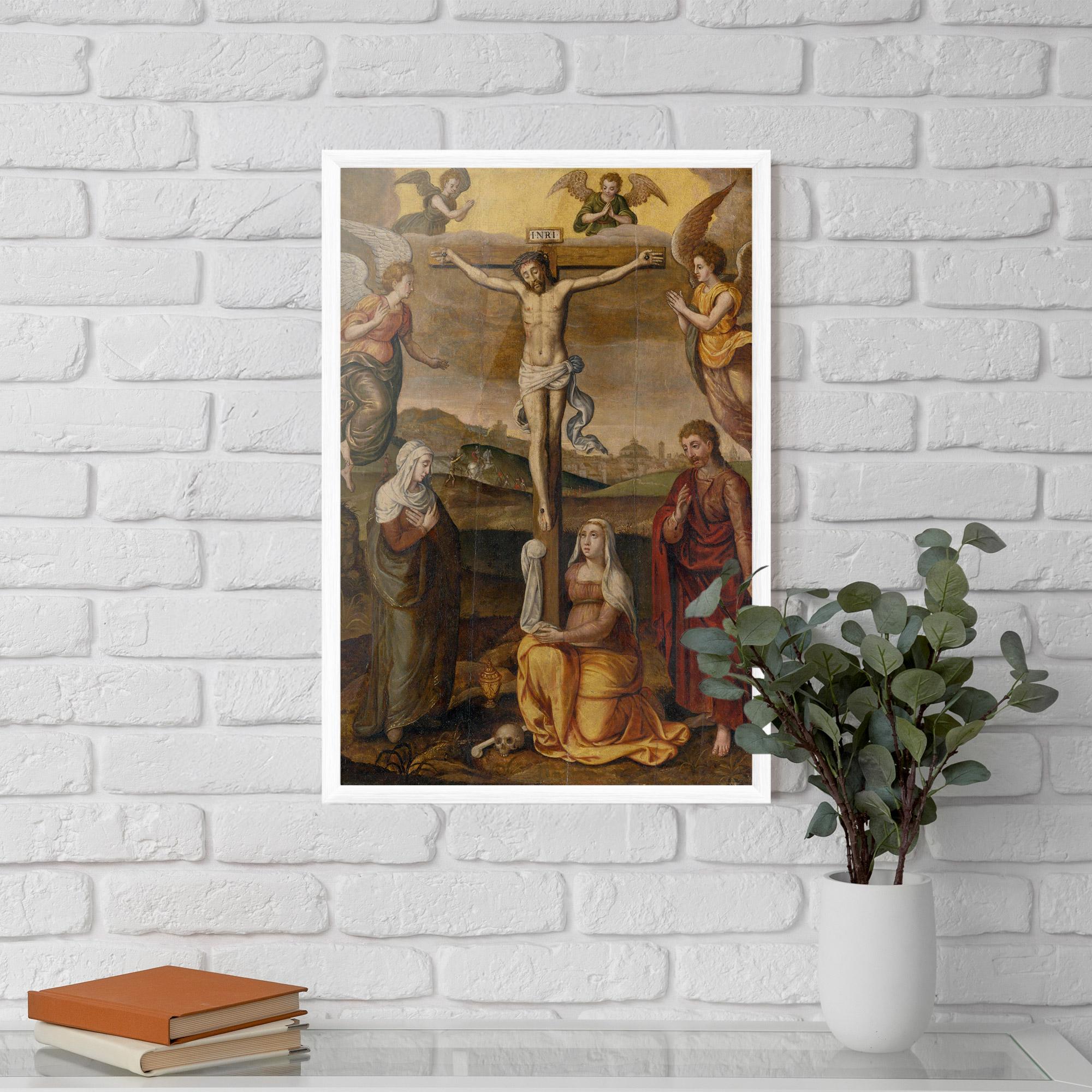 Plakat w Ramie Holding Cross Jesus mockup 5