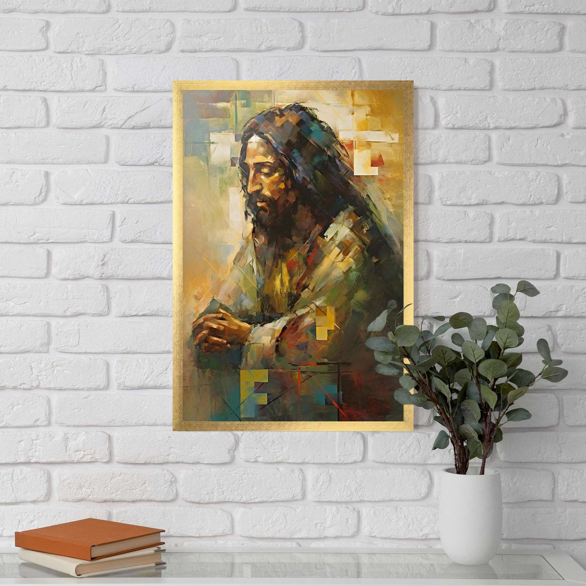 Plakat w Ramie Christ Painting Art mockup 5