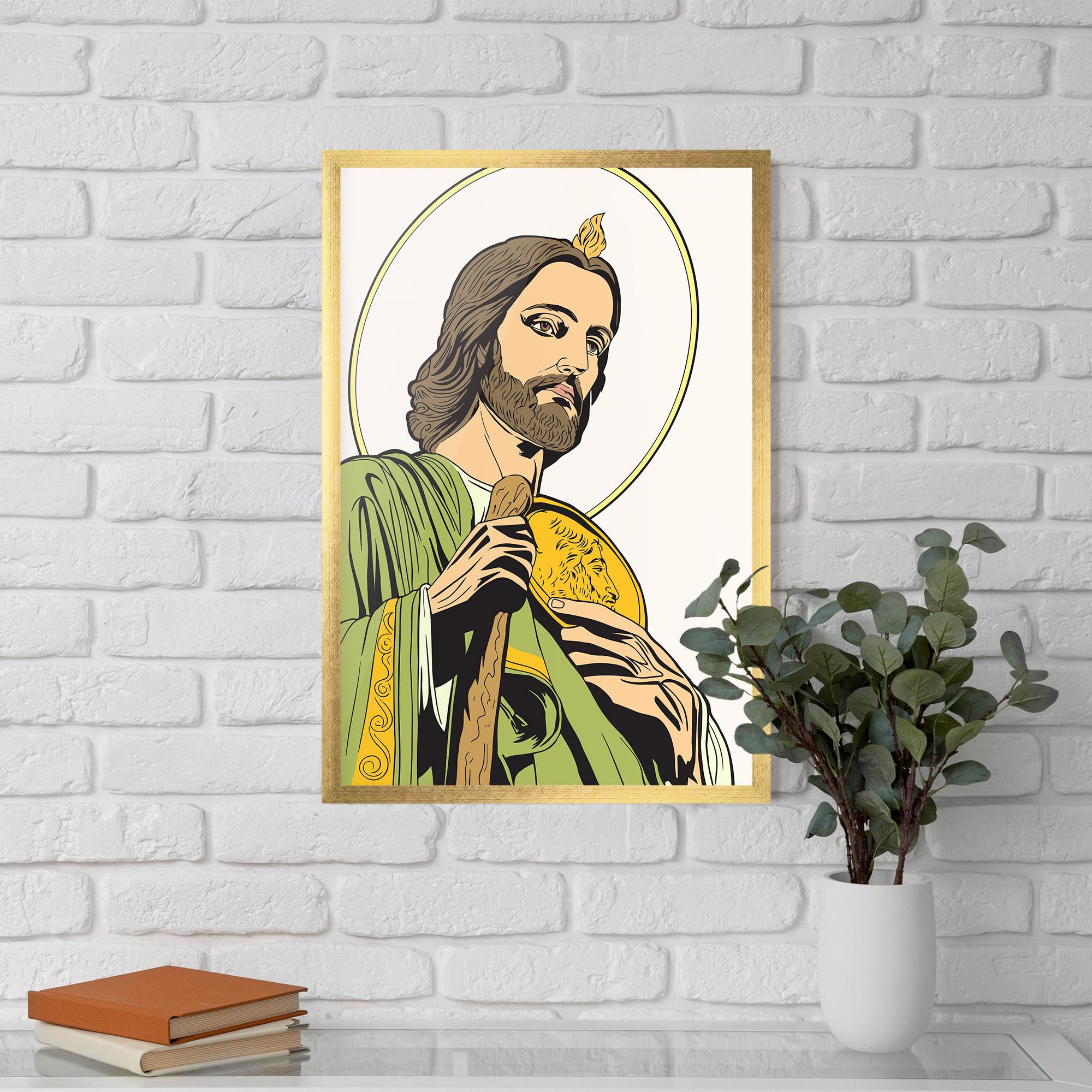 Plakat w Ramie Green Jesus mockup 5