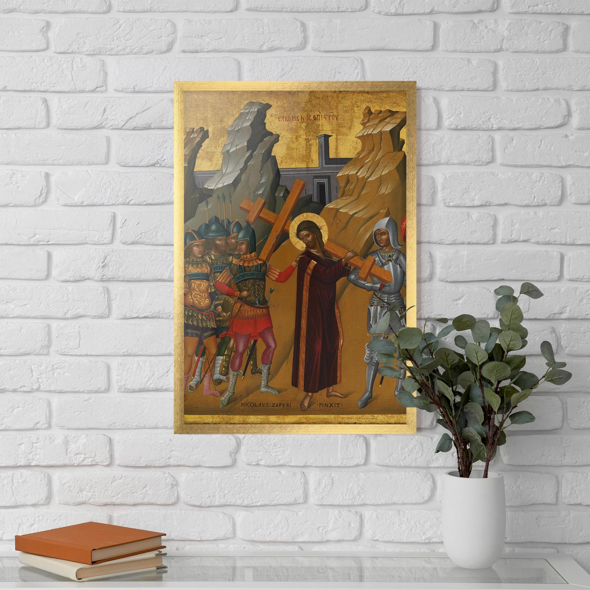 Plakat w Ramie Walking With Cross mockup 5