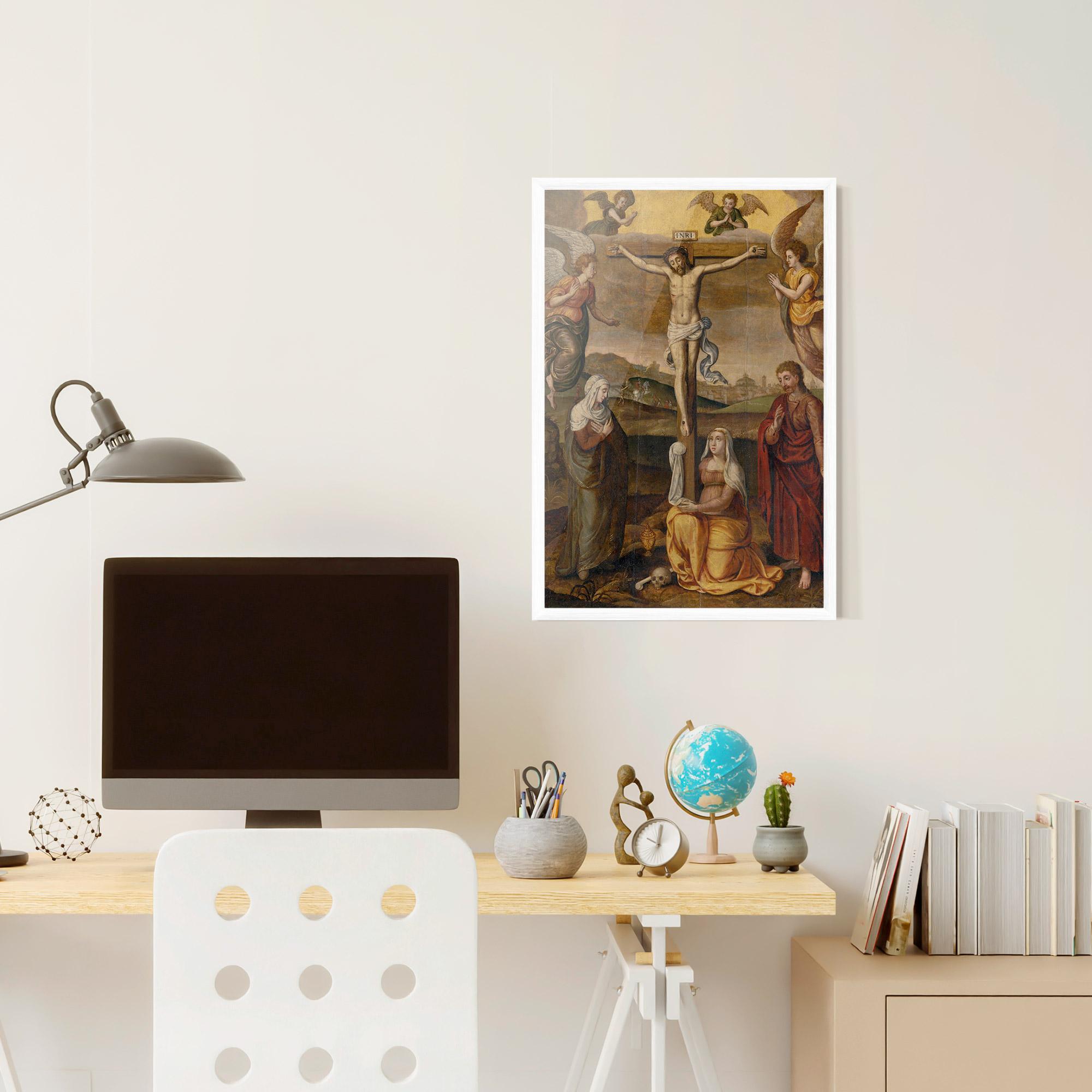 Plakat w Ramie Holding Cross Jesus mockup 6