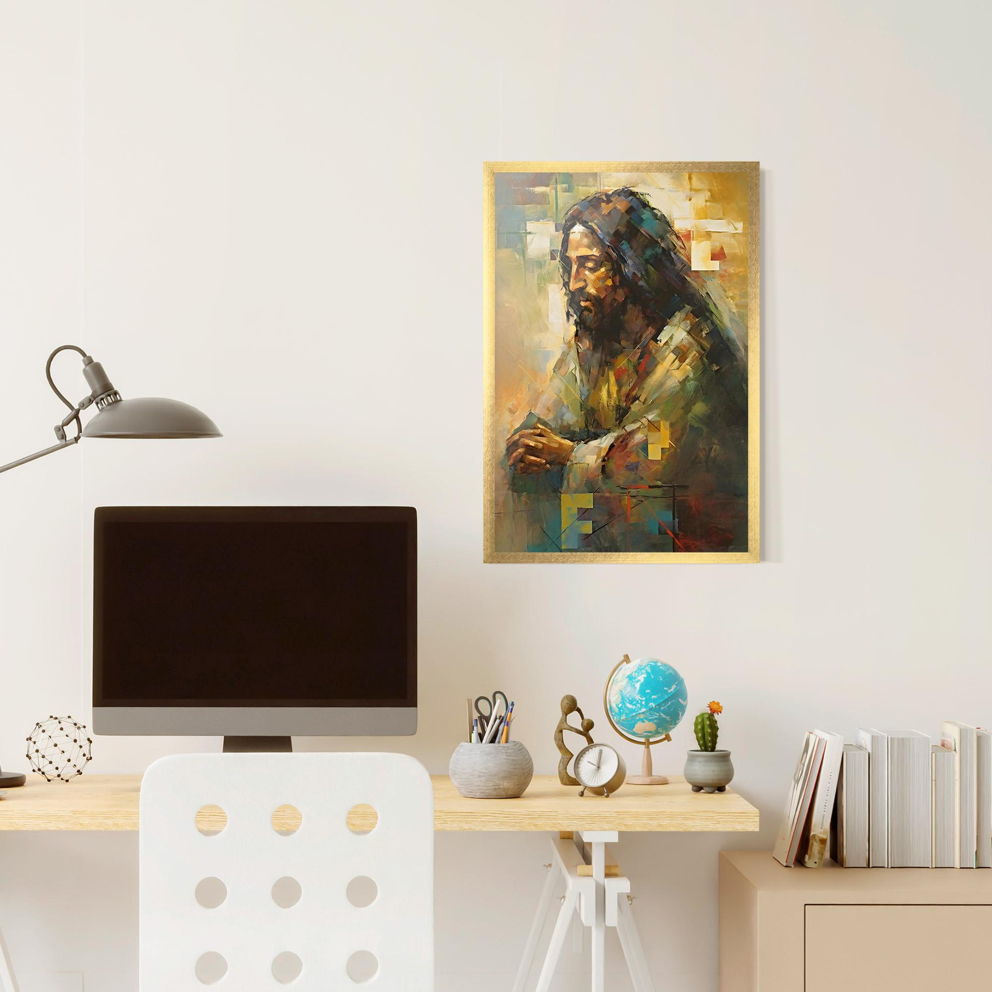 Plakat w Ramie Christ Painting Art mockup 6