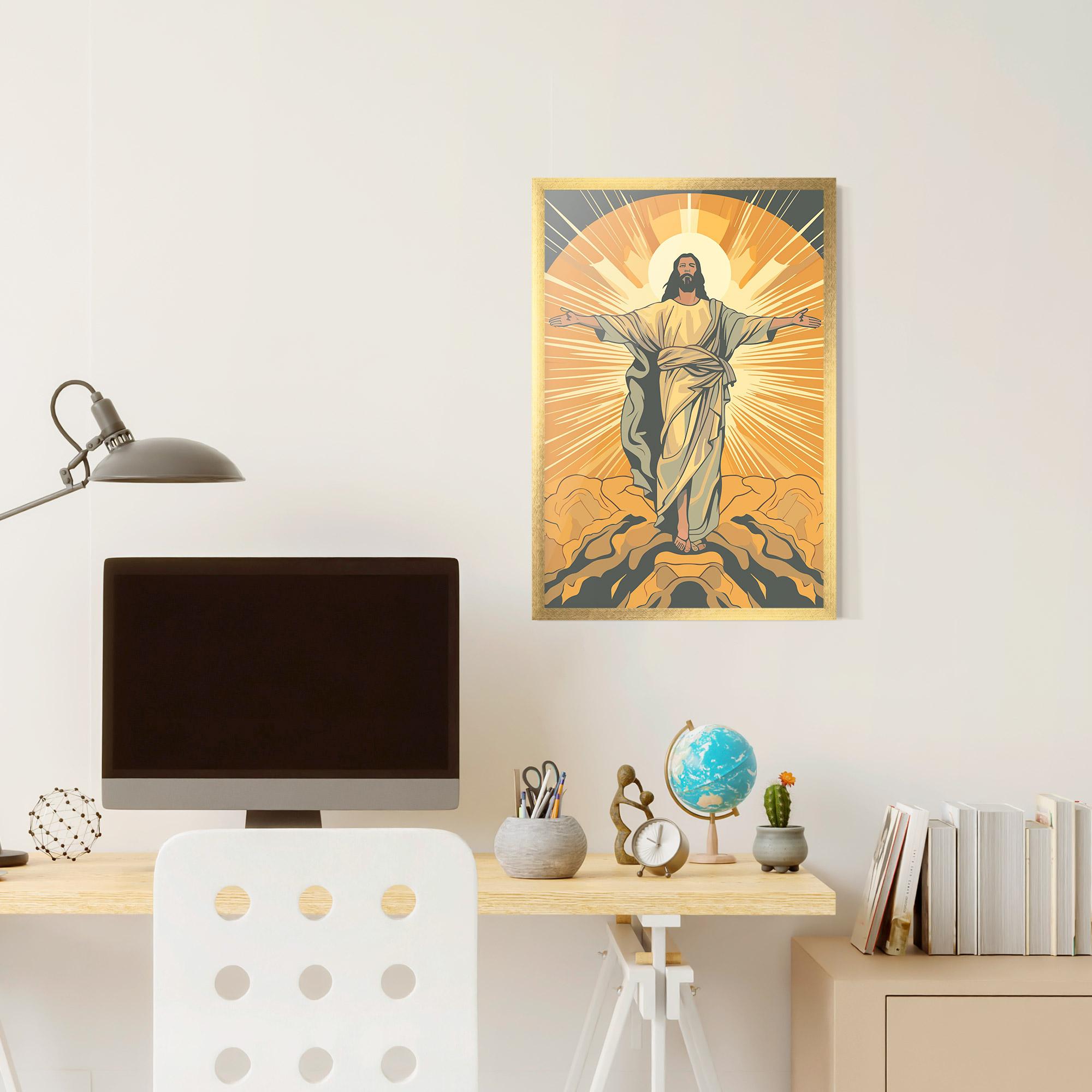 Plakat w Ramie Sunset Jesus mockup 6