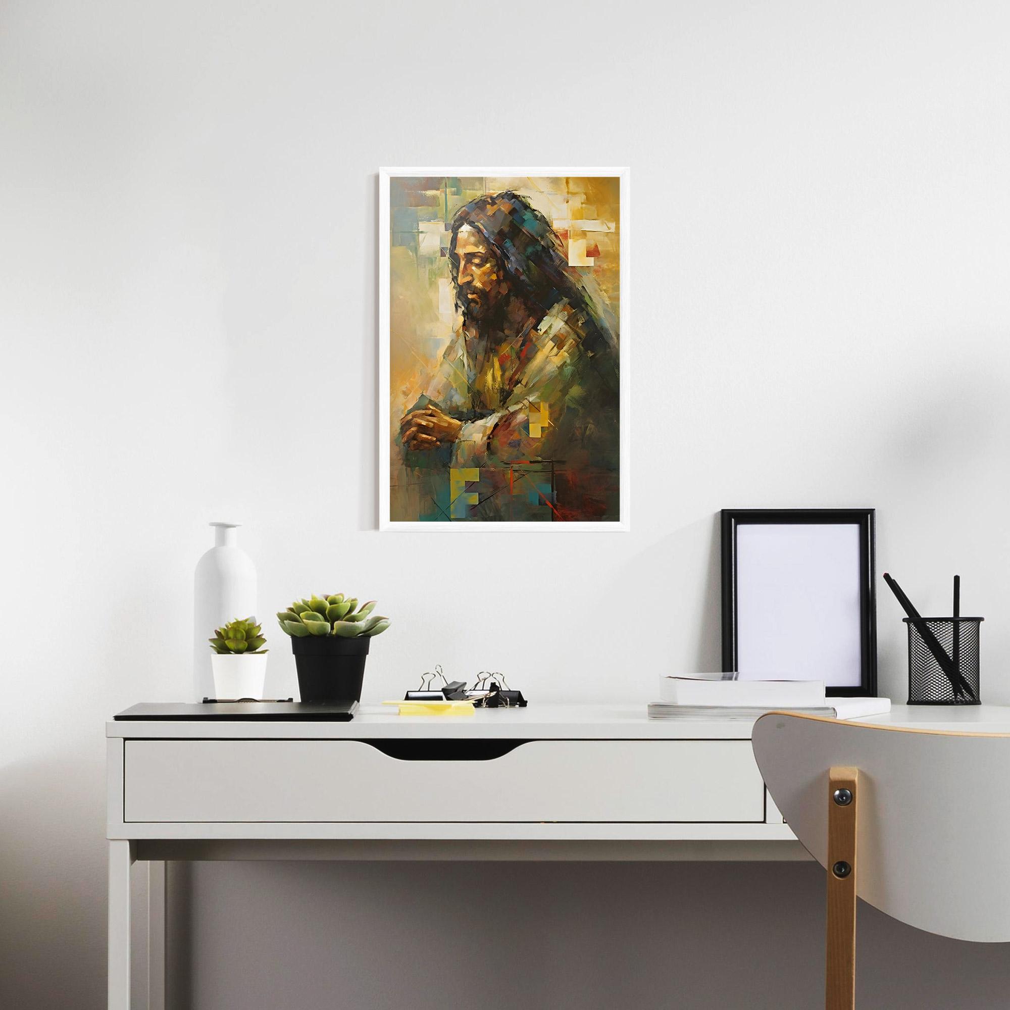 Plakat w Ramie Christ Painting Art mockup 7