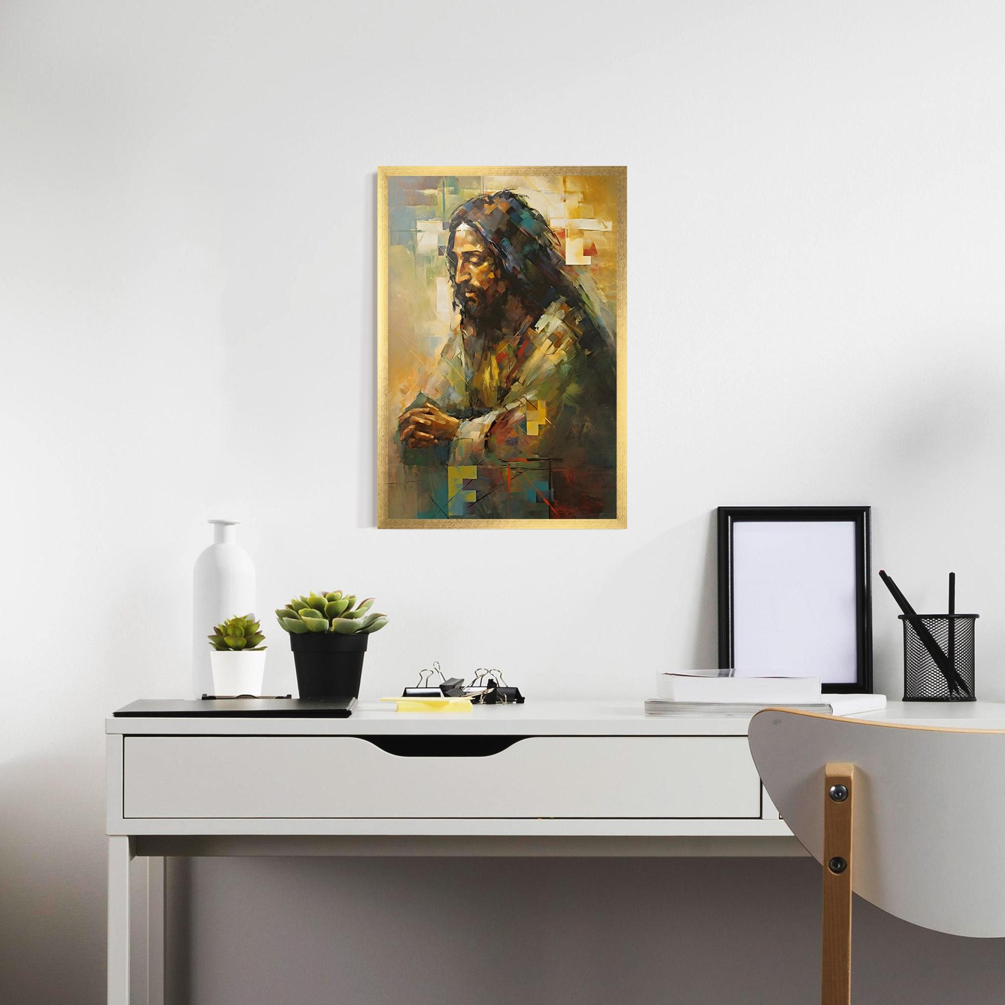 Plakat w Ramie Christ Painting Art mockup 7