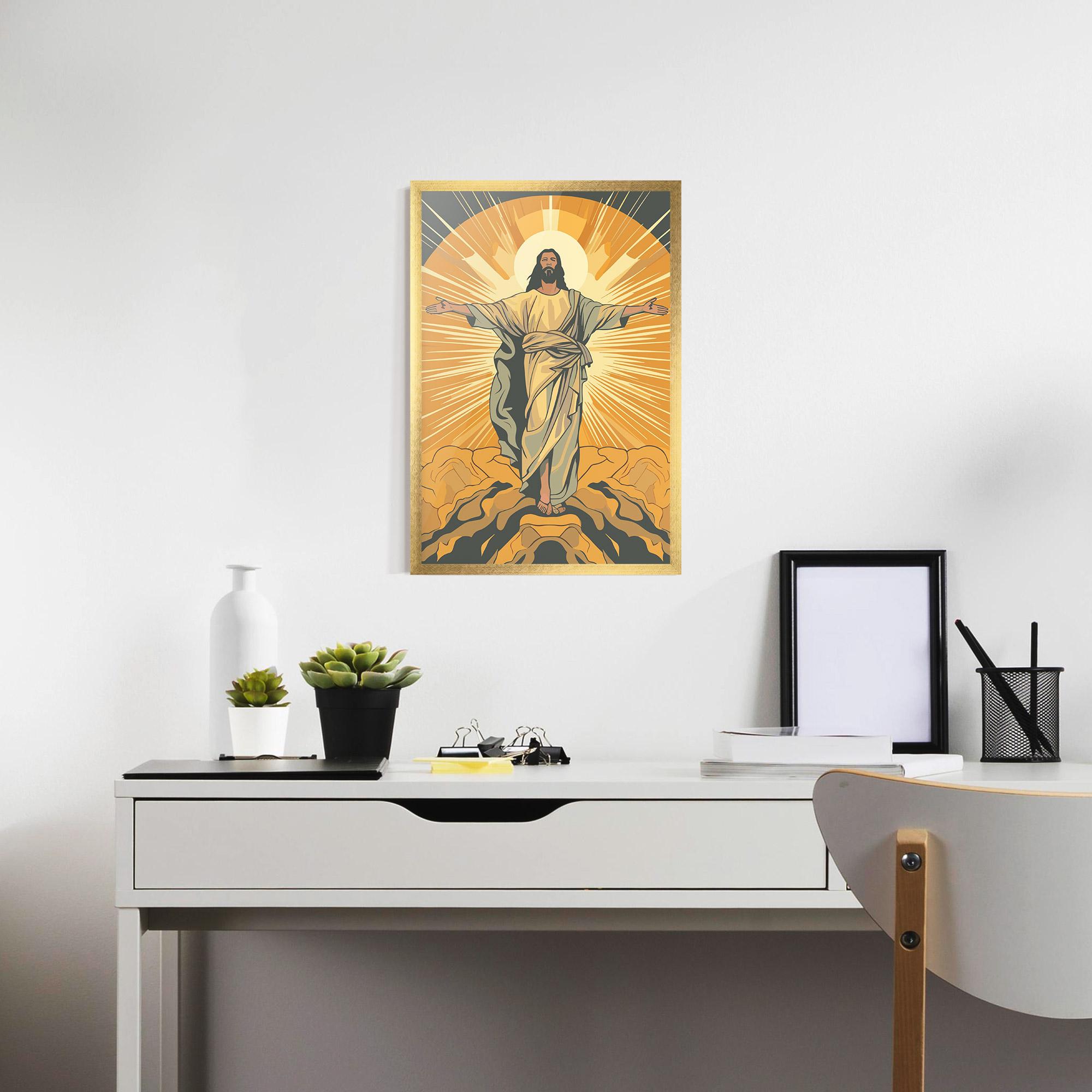 Plakat w Ramie Sunset Jesus mockup 7