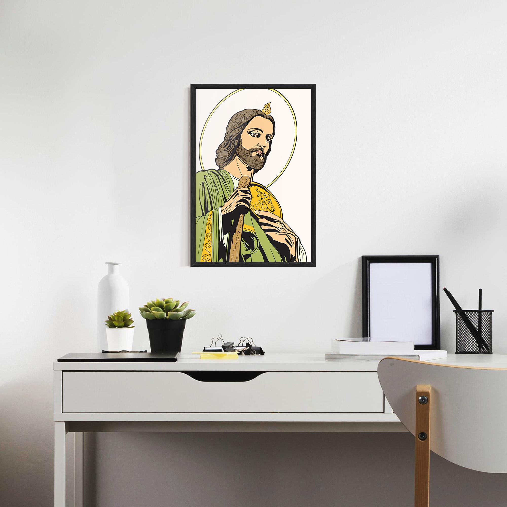 Plakat w Ramie Green Jesus mockup 7