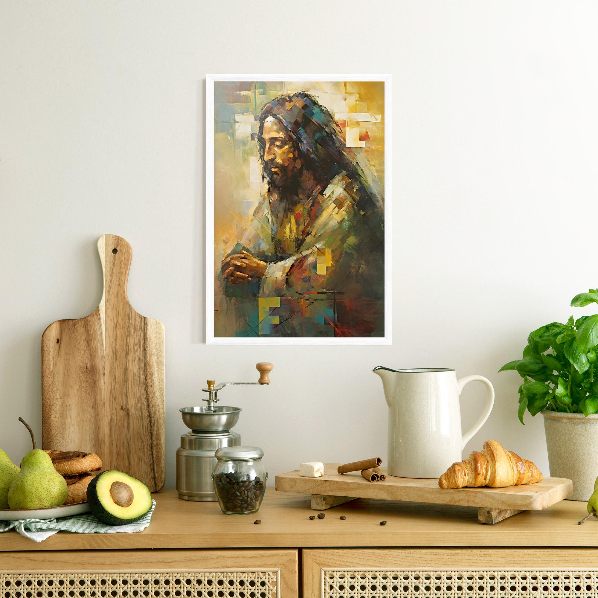 Plakat w Ramie Christ Painting Art mockup 8